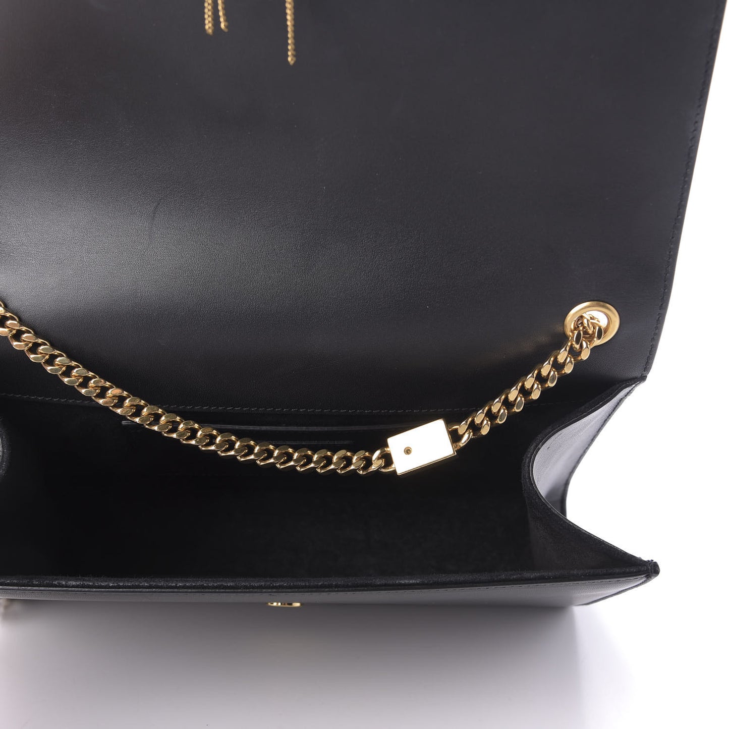 Smooth Calfskin Medium Classic Monogram Kate Tassel Satchel Black