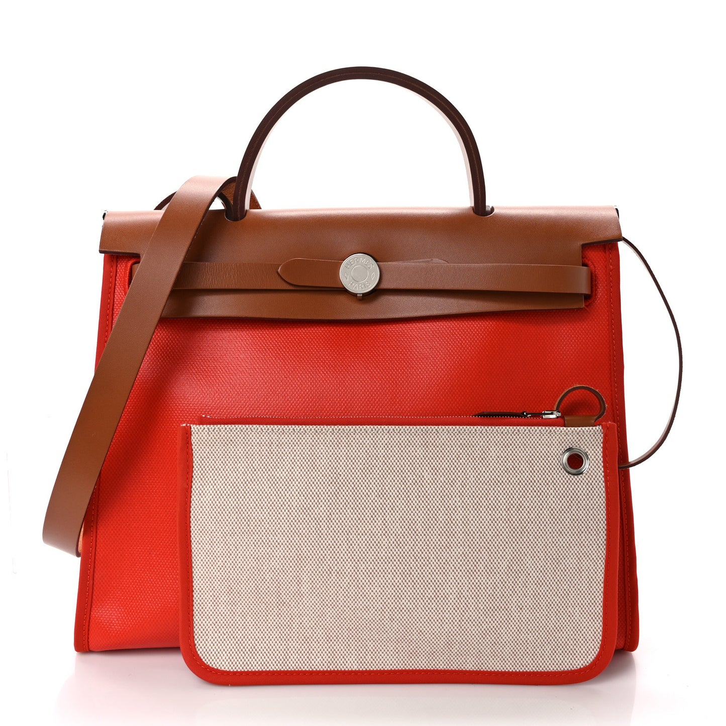 Toile H Berline Vache Hunter Herbag Zip 31 PM Capucine Fauve