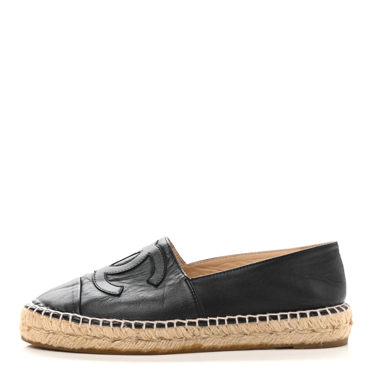 Lambskin CC Espadrilles 36 Black