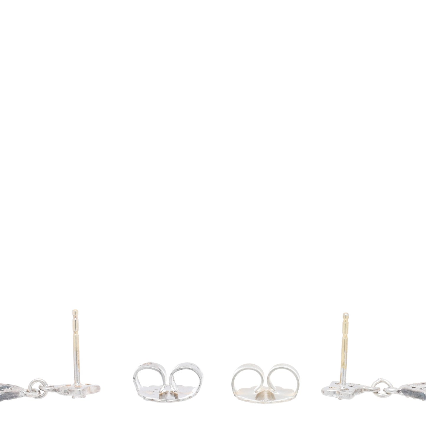 Sterling Silver Diamond Quatrefoil Chandelier Earrings