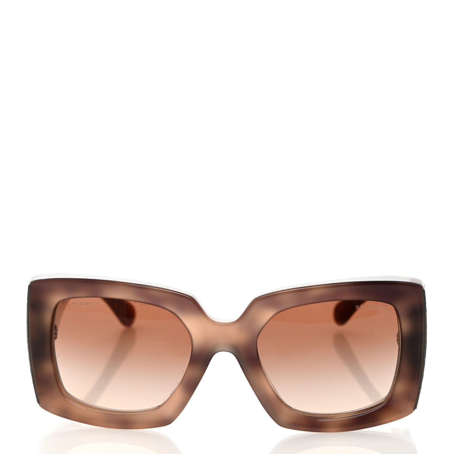 Acetate Rectangle Sunglasses 5435-A Brown