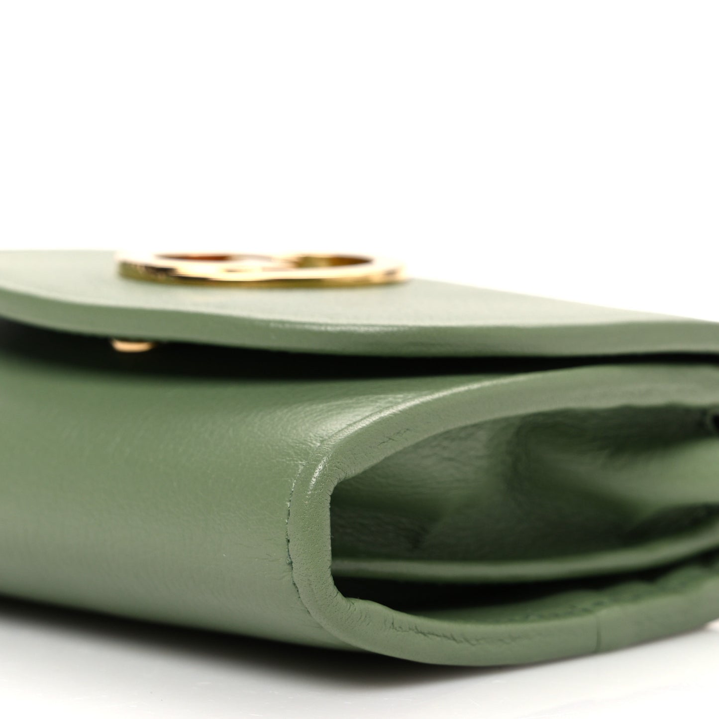 Roxy Calfskin Medium Blondie Chain Wallet Salamander Green