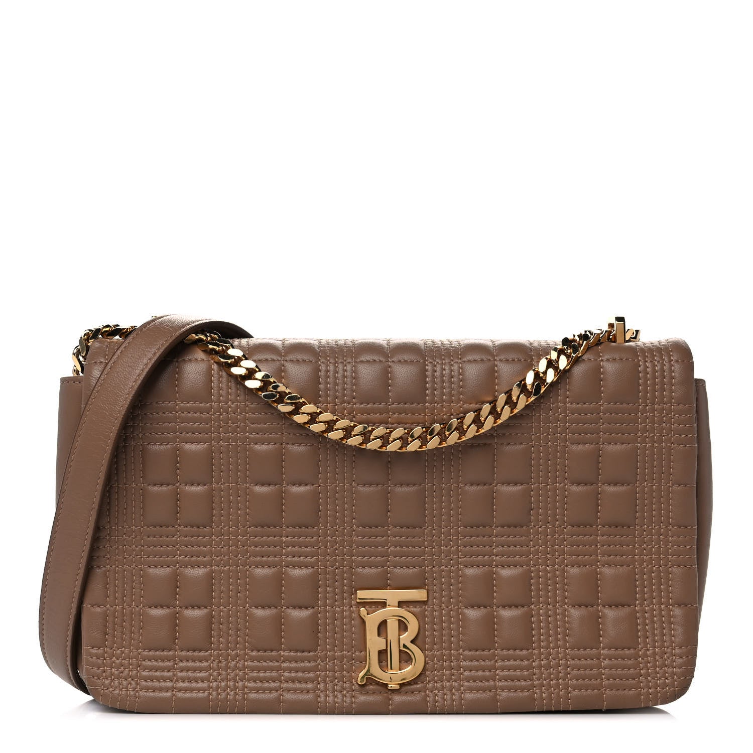 Burberry Lambskin Quilted Medium Lola Bag Camel 1 of 11