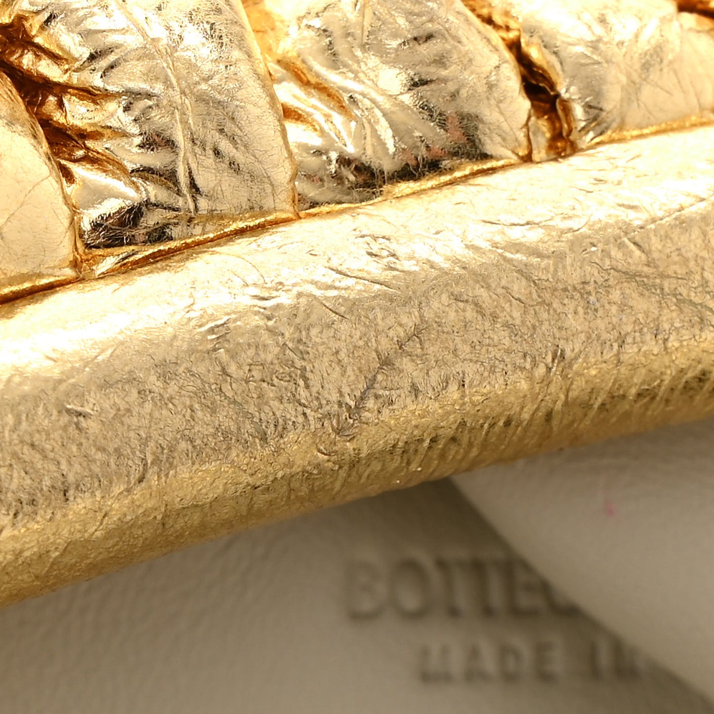 Metallic Crinkled Lambskin The Mini Pouch Oro