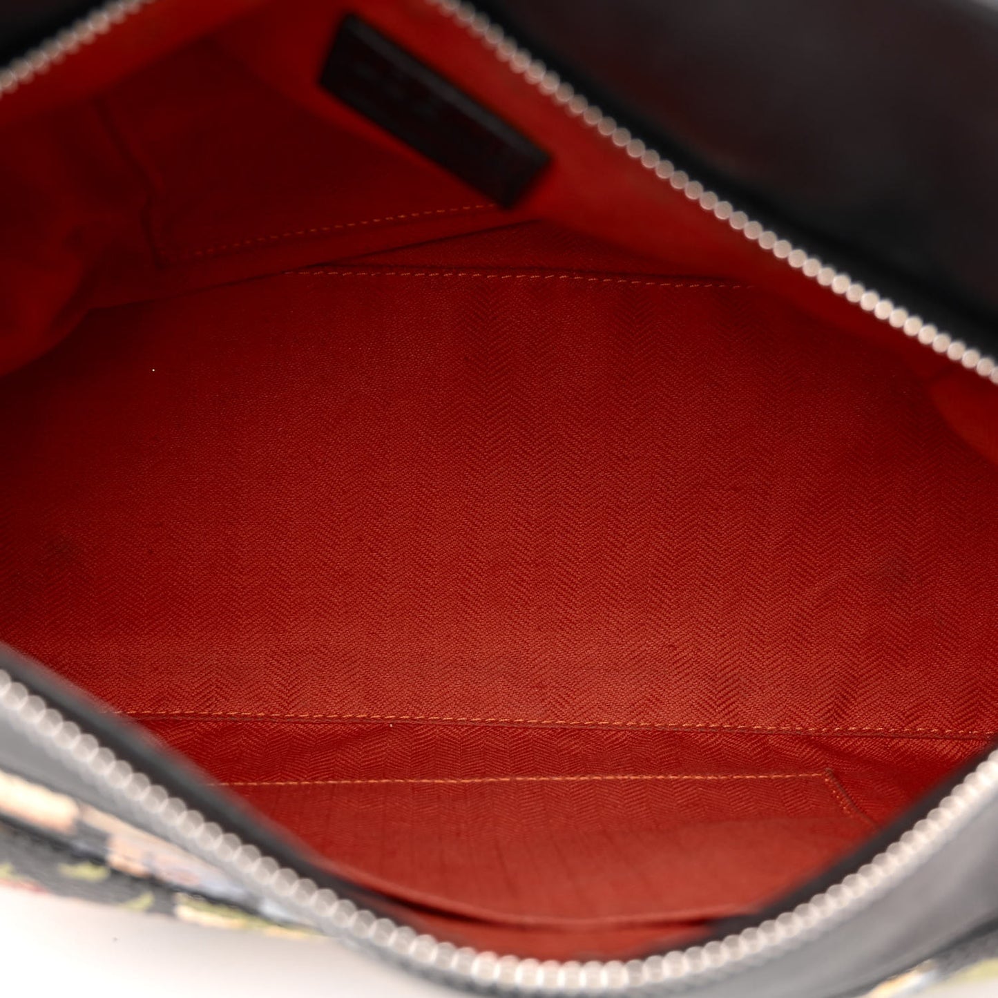 X WILLIAM MORRIS Calfskin Puzzle Bag Black Multicolor