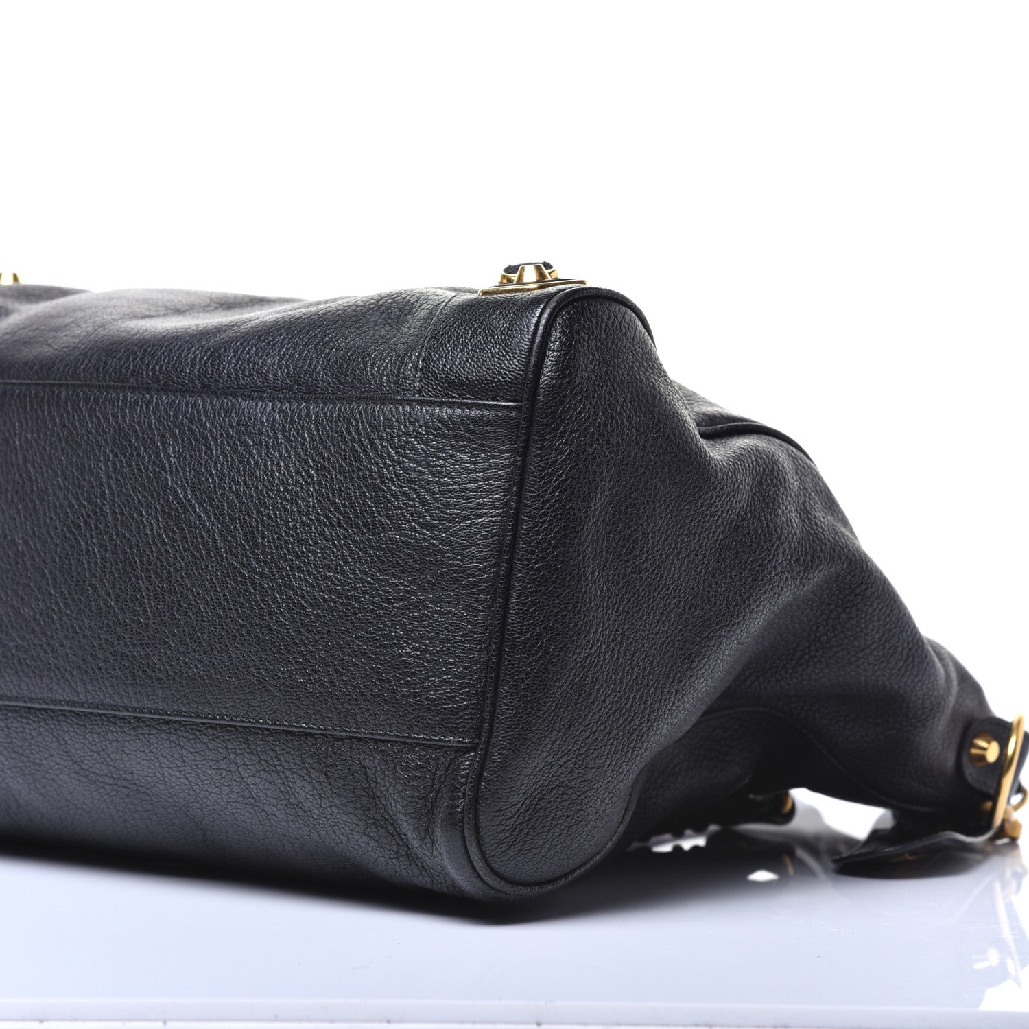 Balenciaga Chevre Gold Metallic Edge Hardware Velo Black 8 of 11