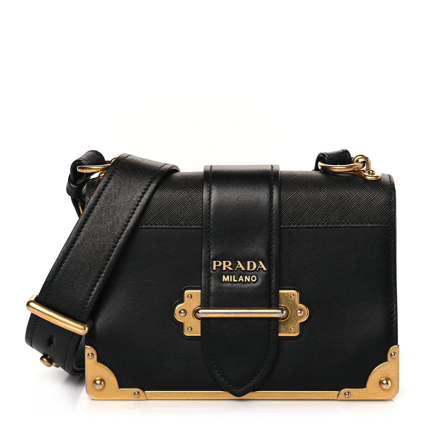 City Calf Saffiano Cahier Bag Black