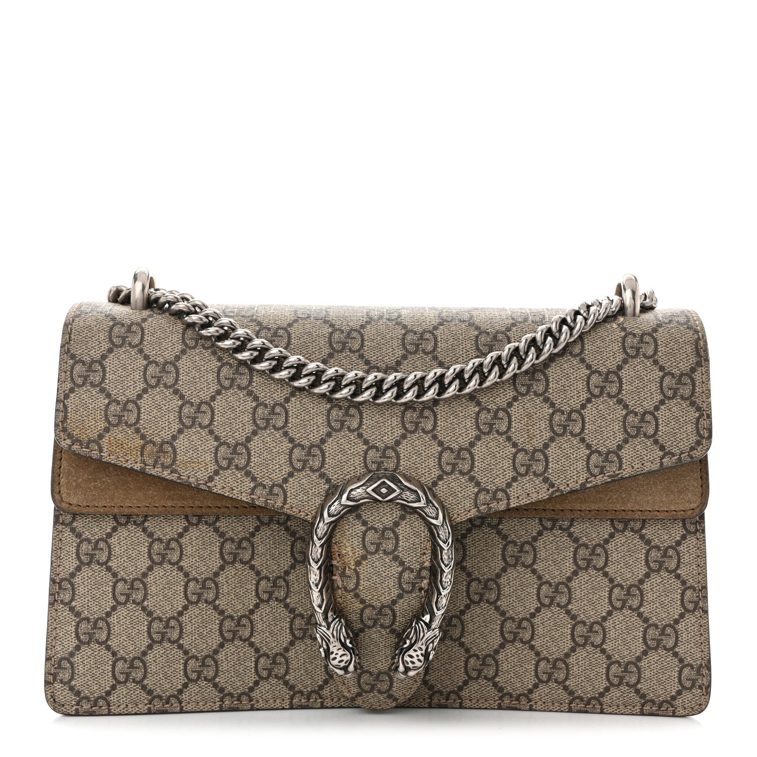 Gucci GG Supreme Monogram Small Dionysus Shoulder Bag Taupe