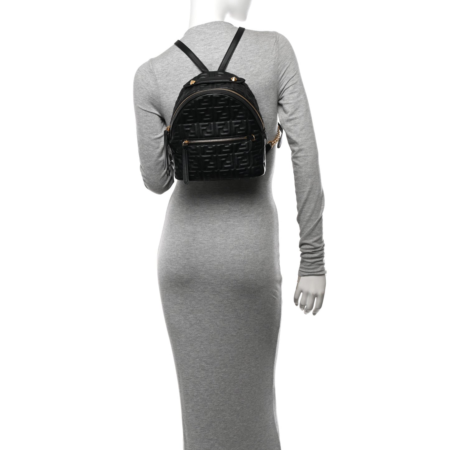Nappa FF 1974 Embossed Mini Backpack Black