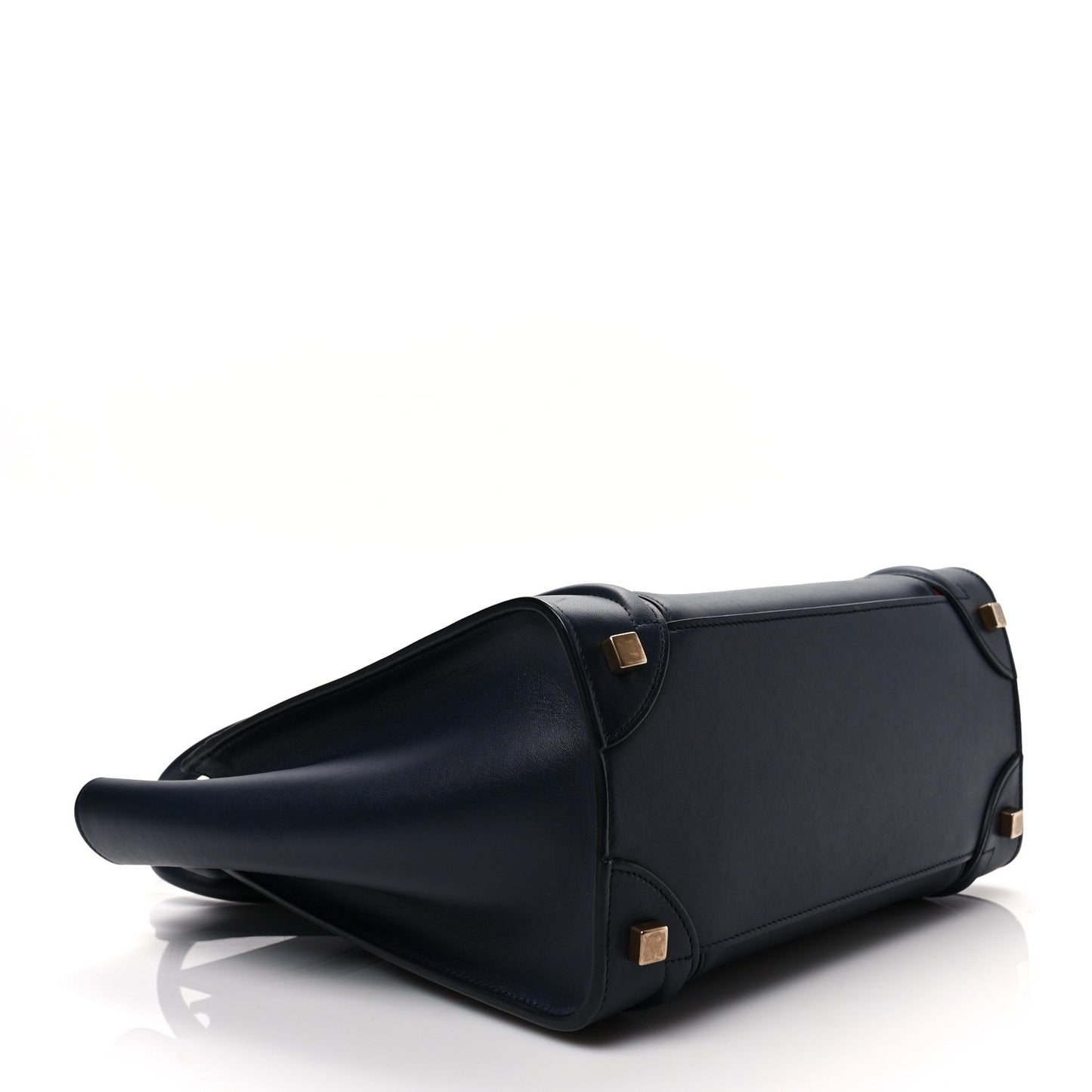 Smooth Calfskin Interstice Micro Luggage Navy Blue