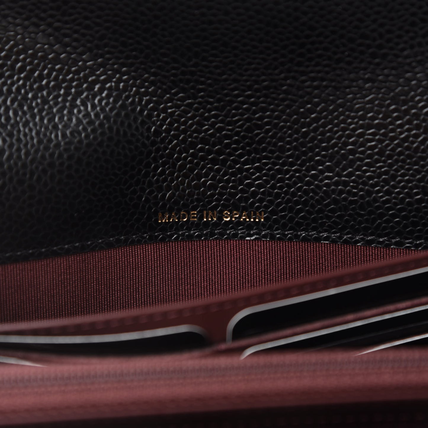 Caviar Quilted Large Gusset Flap Wallet Black