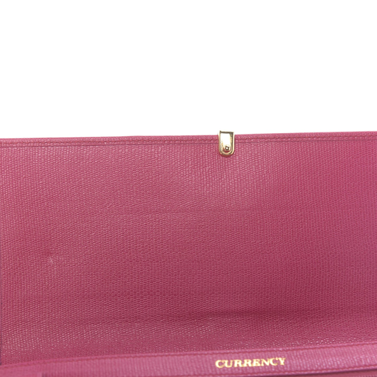 Textured Calfskin Classic Y Document Case Clutch Fuchsia