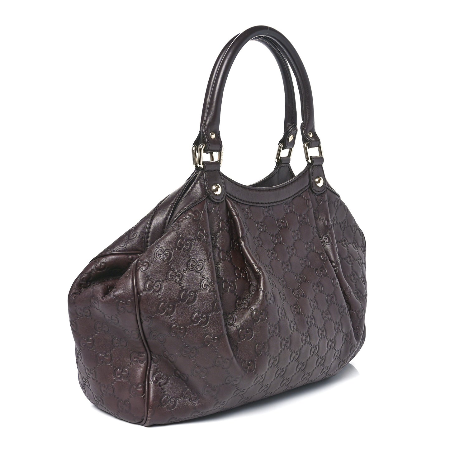 Guccissima Medium Sukey Tote Chocolate