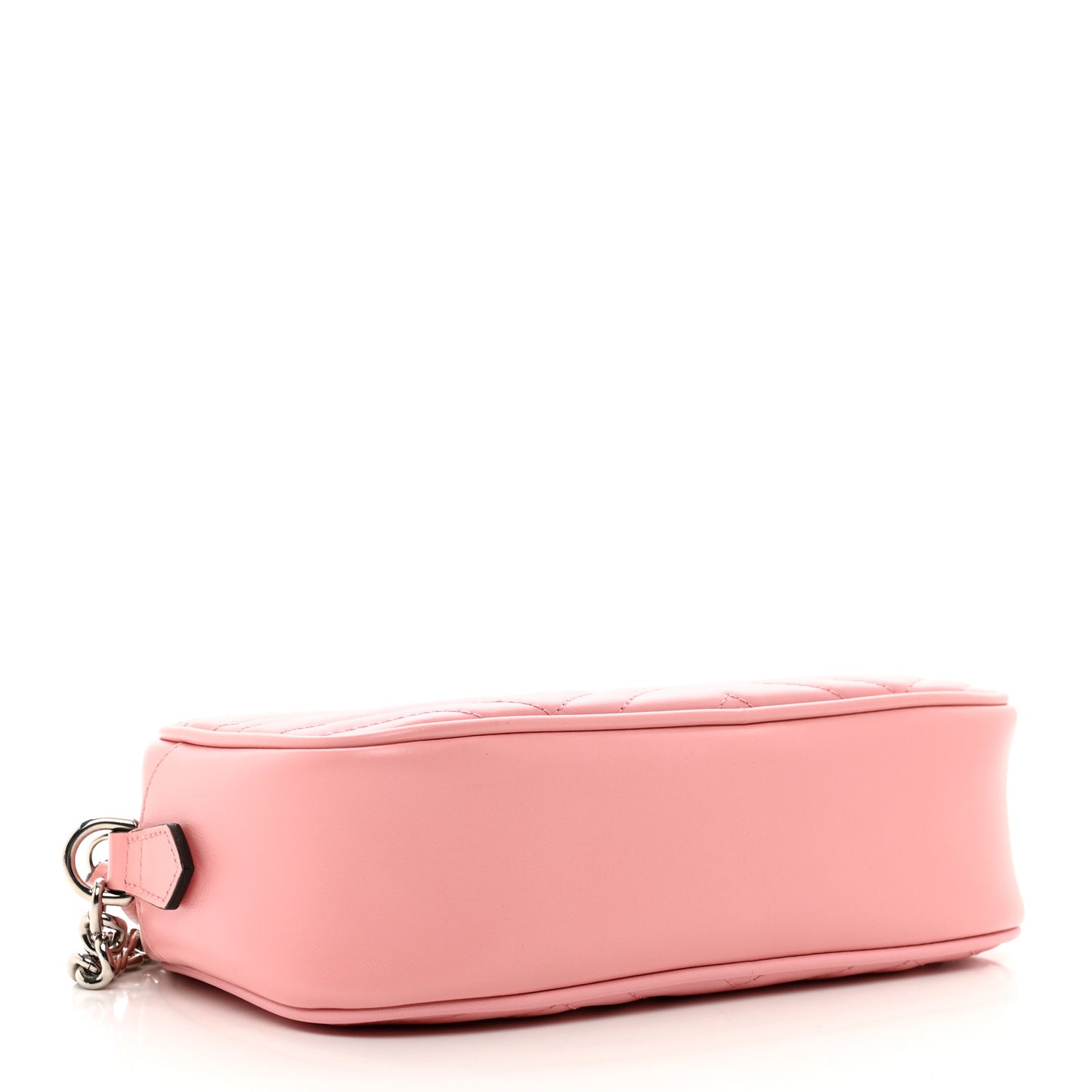 Calfskin Matelasse Small GG Marmont Chain Shoulder Bag Wild Rose