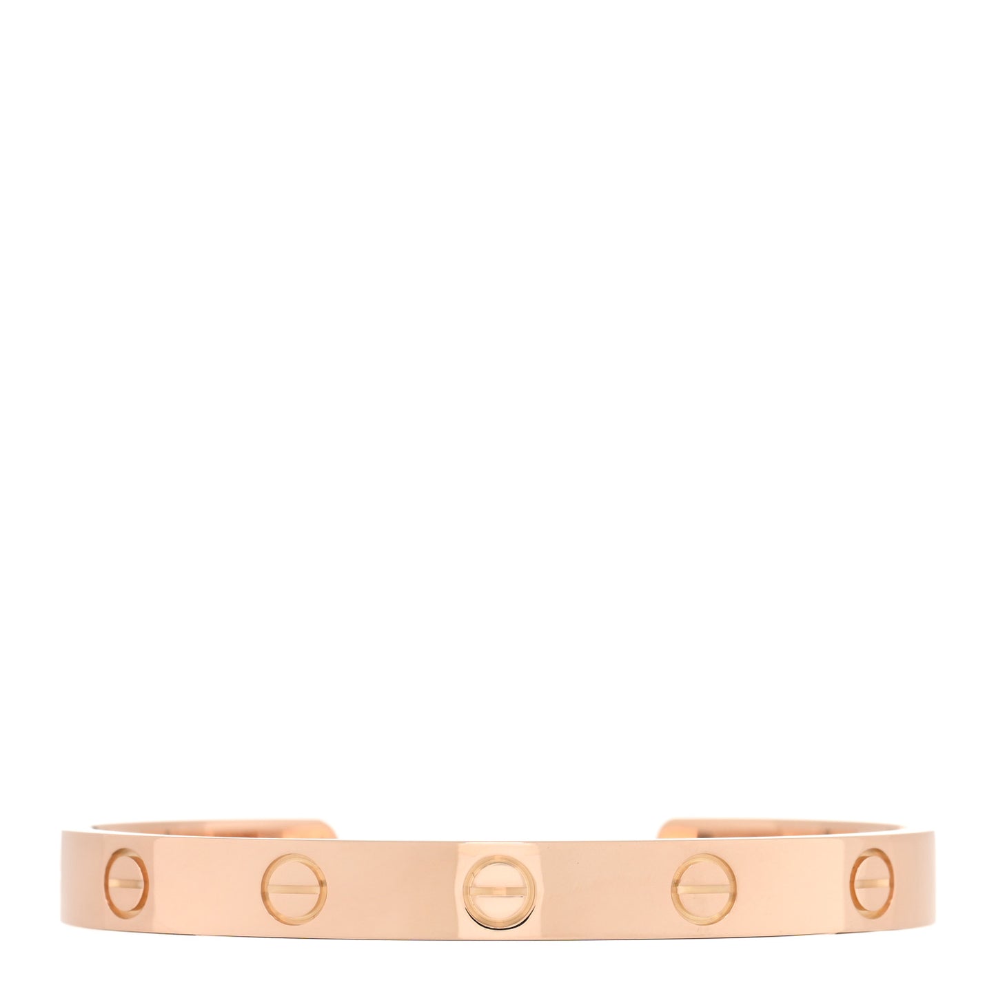 18K Pink Gold LOVE Cuff Bracelet 16