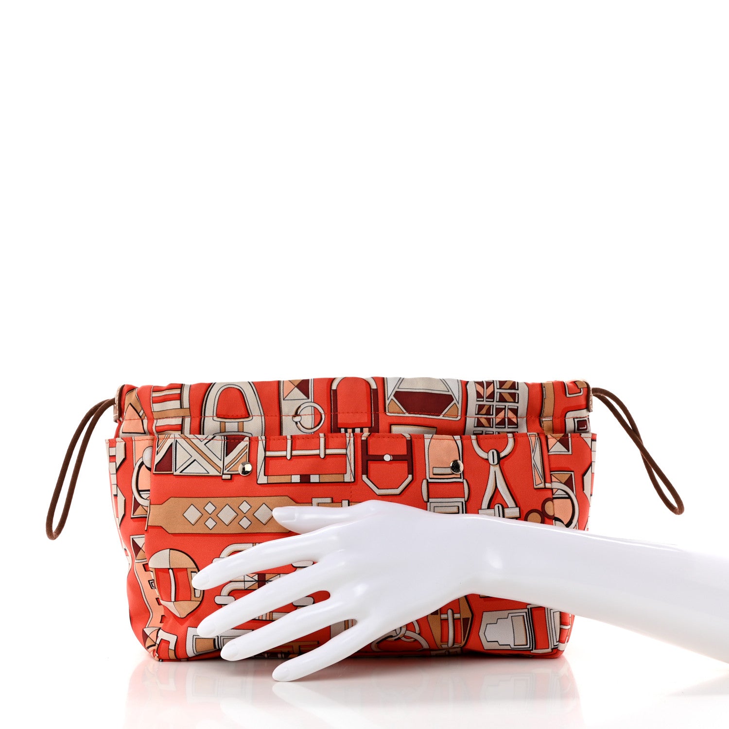 Hermes Silk Barenia Carre En Boucles Fourbi 25 MM Bag Insert 2 of 8