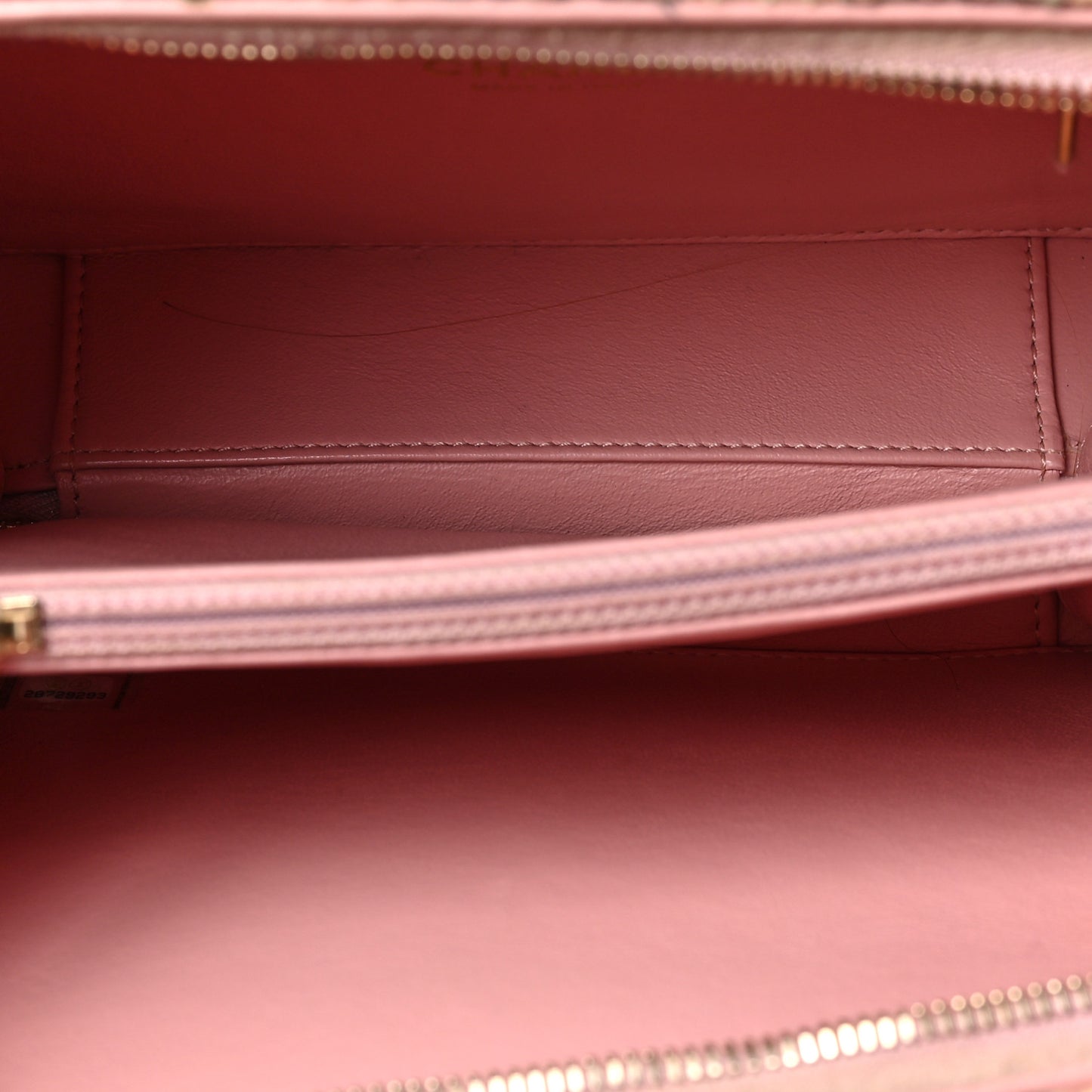 Tweed Quilted Medium CC Filigree Vanity Case Pink Multicolor