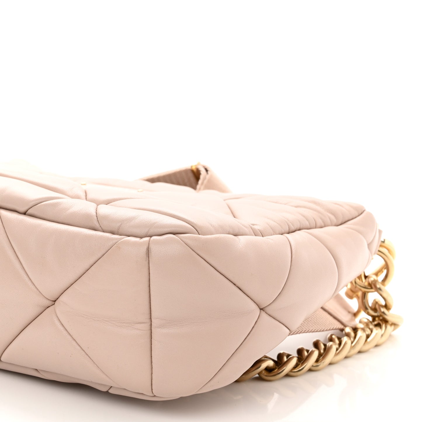 Nappa Re-Nylon Triangle Quilted Patchwork System Shoulder Bag Ninfea