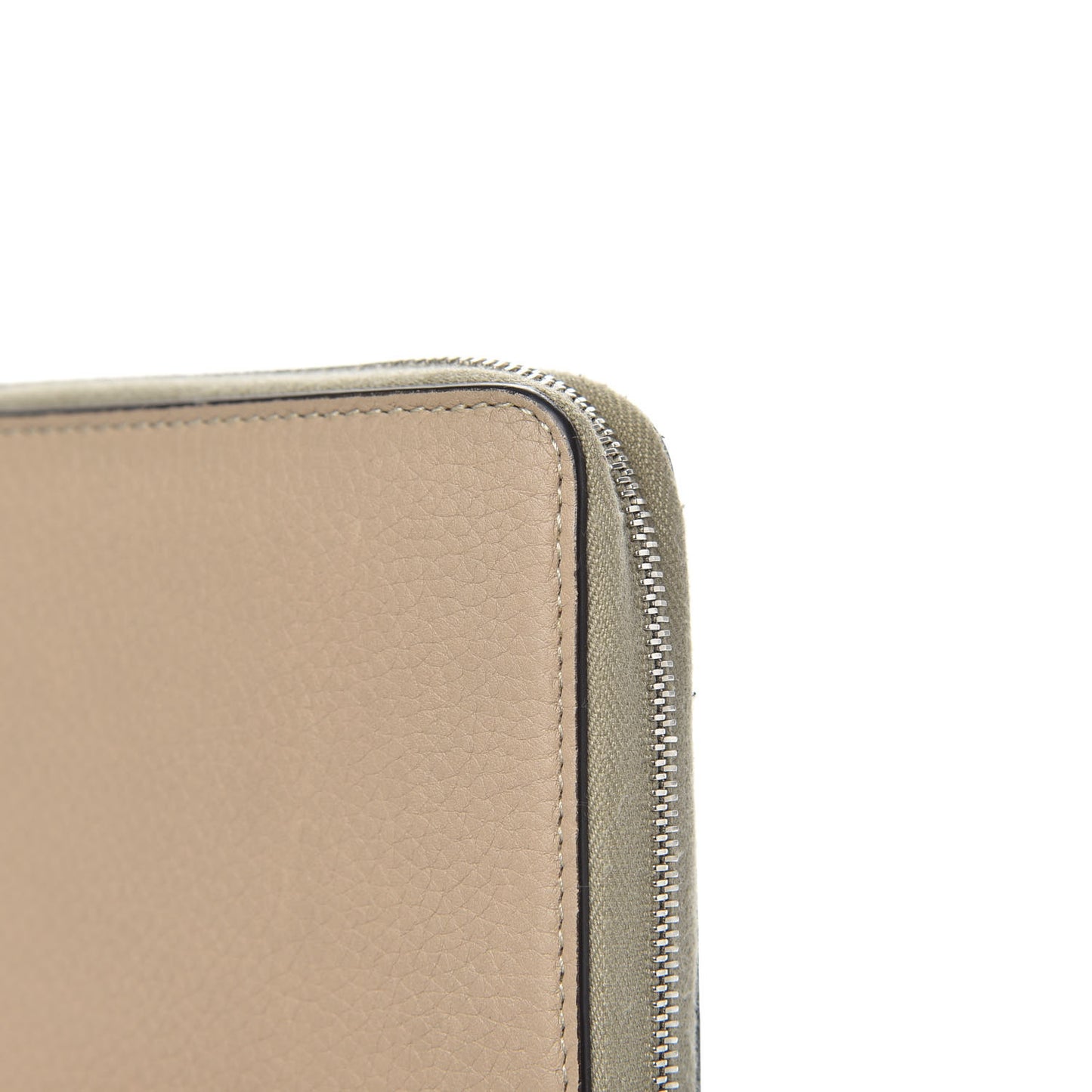 Grained Calfskin Large Zip Around Multifunction Wallet Dune