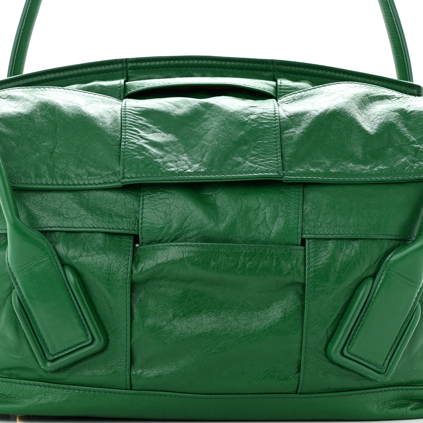 Paper Calfskin Maxi Intrecciato Medium Arco Slouch Racing Green