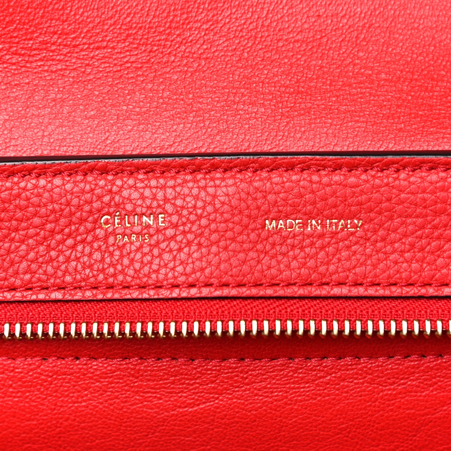 Drummed Calfskin Suede Medium Trapeze Coquelicot