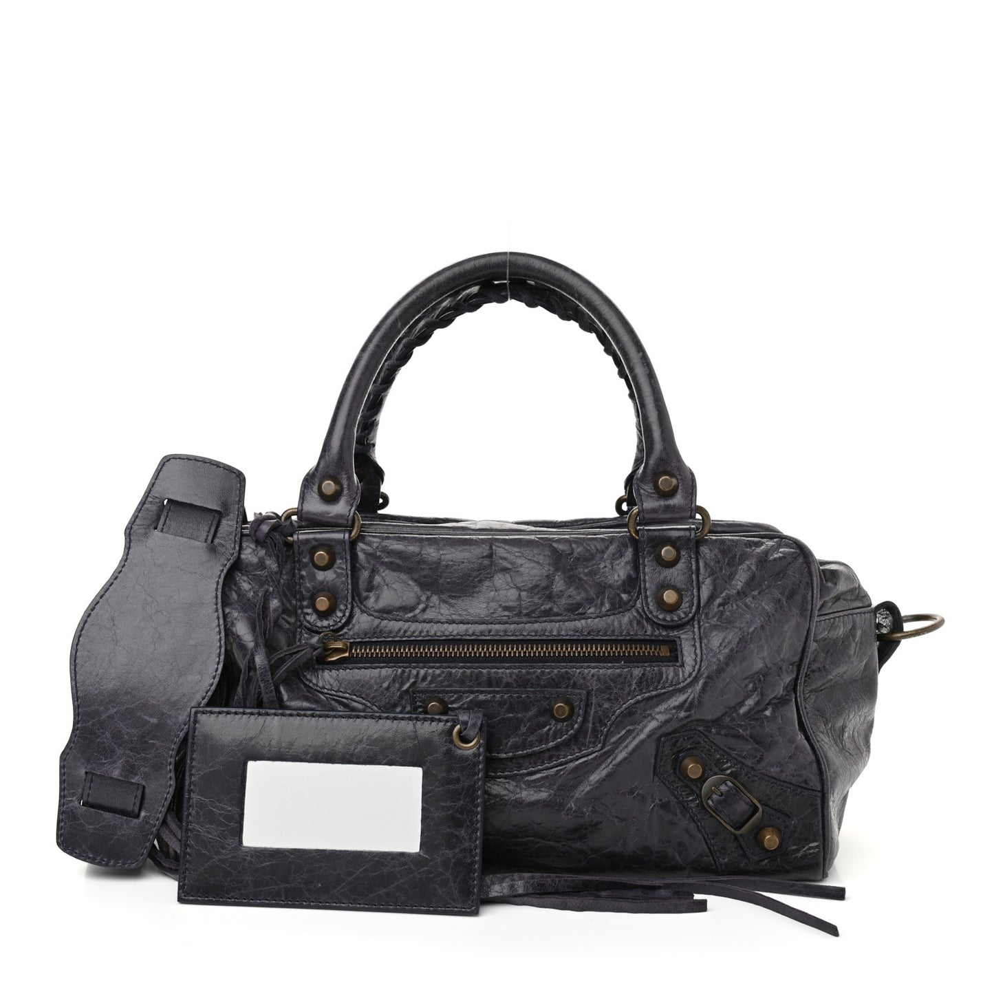 Chevre Classic Hardware Box Bag Ink