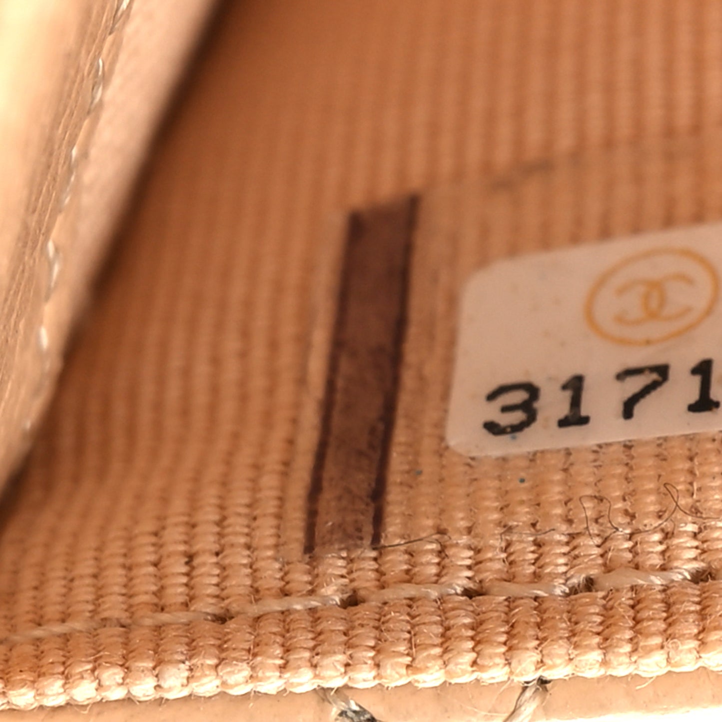 Caviar Quilted Flap Card Holder Wallet Beige