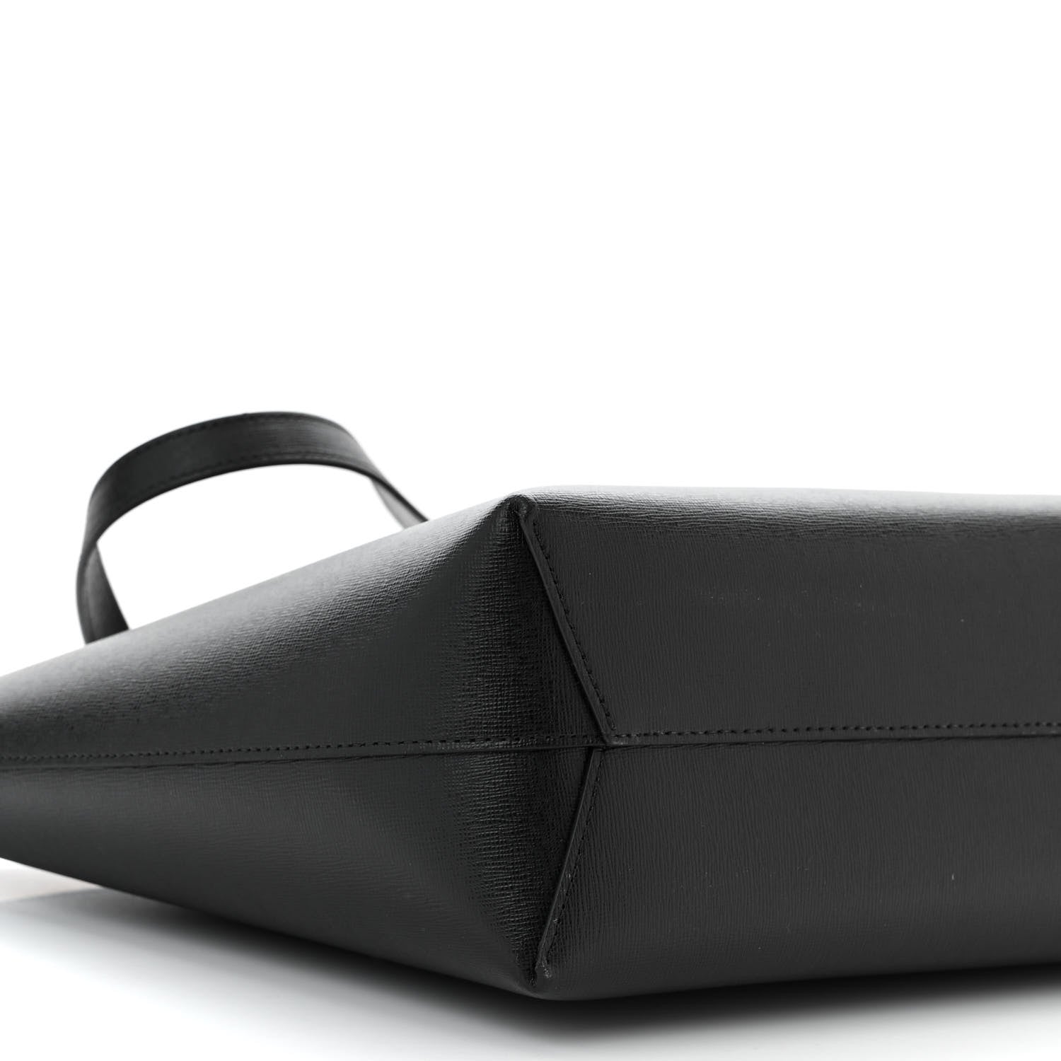 Mansur Gavriel Saffiano Small Zip Tote Black Flamma 8 of 9