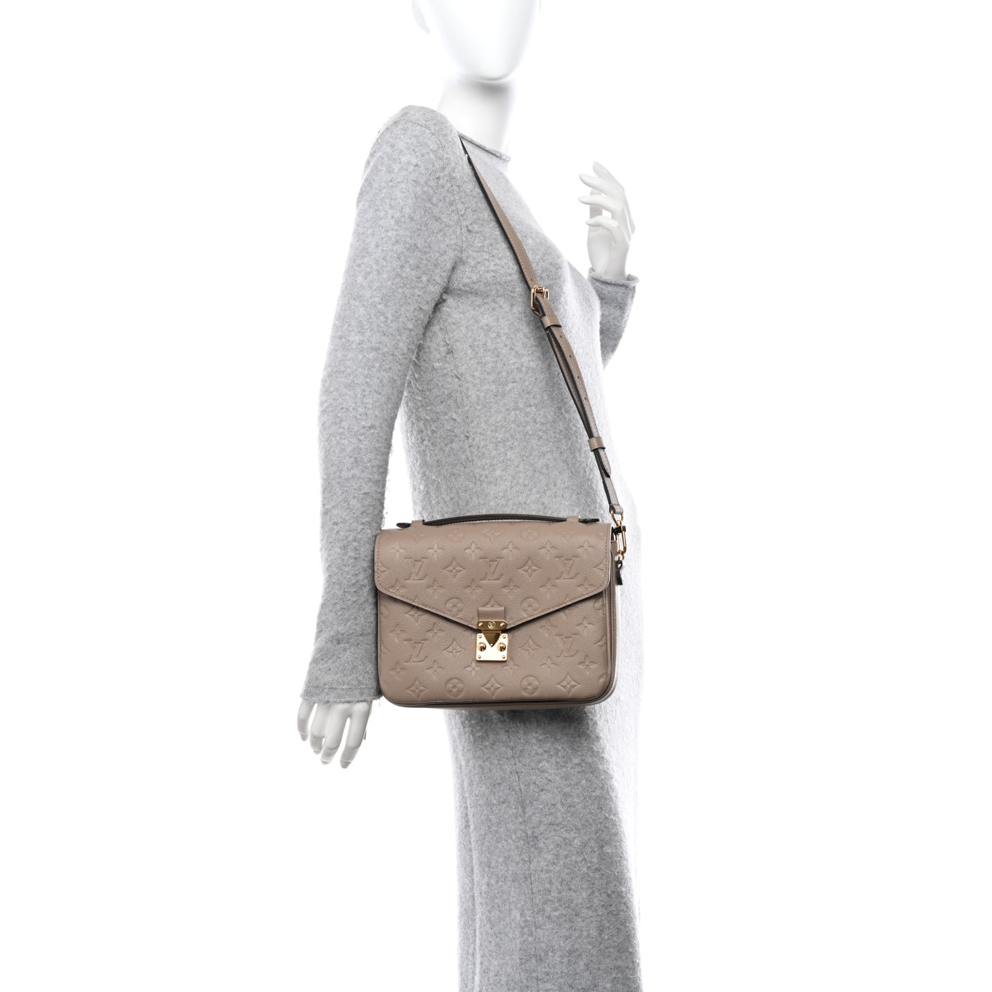 LOUIS VUITTON Empreinte Pochette Metis Tourterelle
