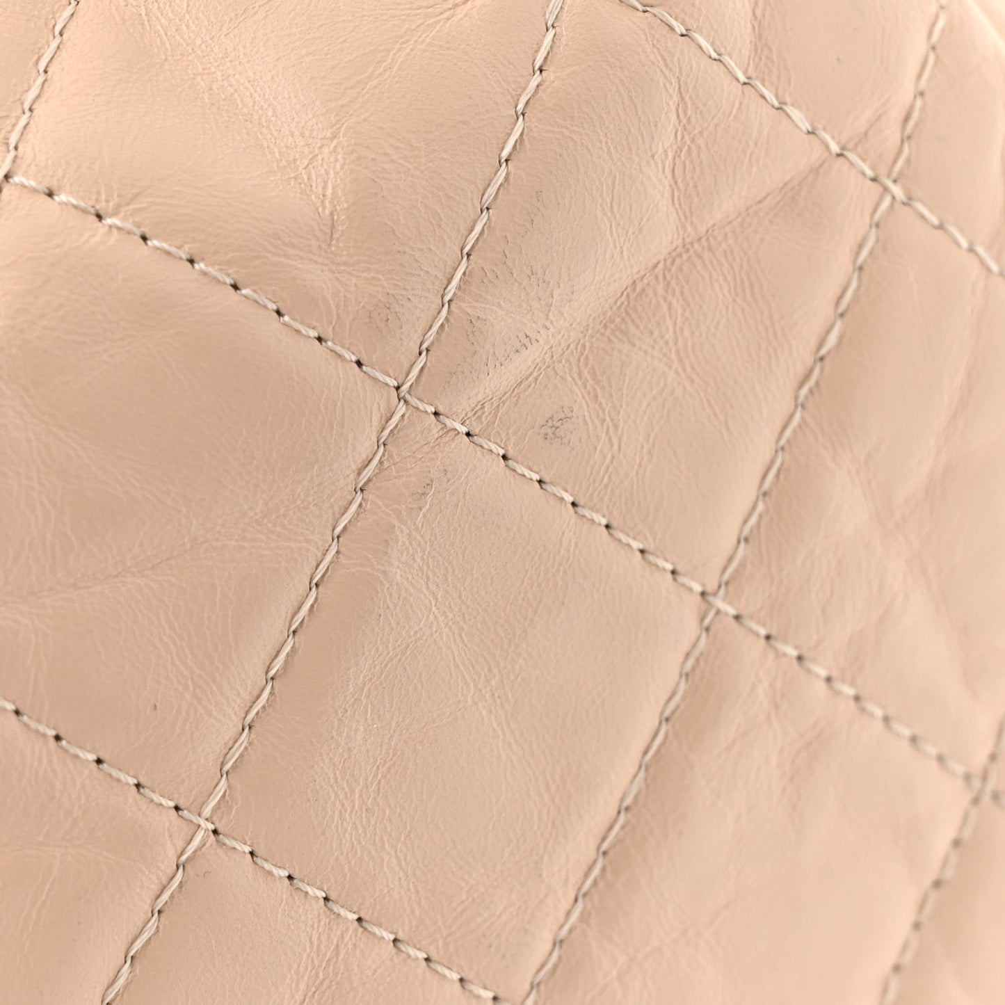 Aged Calfskin Quilted Small Gabrielle Backpack Beige Black