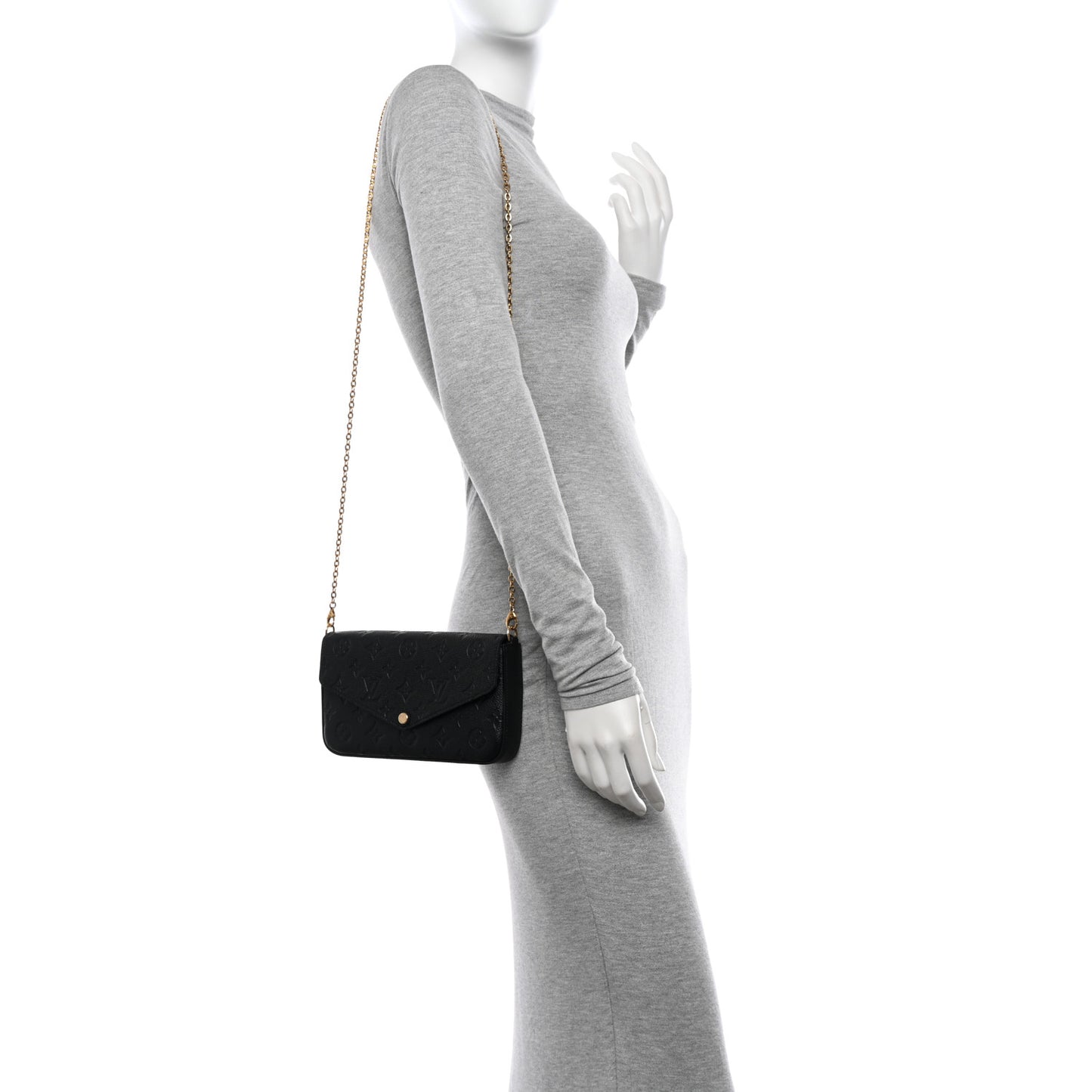 Empreinte Pochette Felicie Chain Wallet Black
