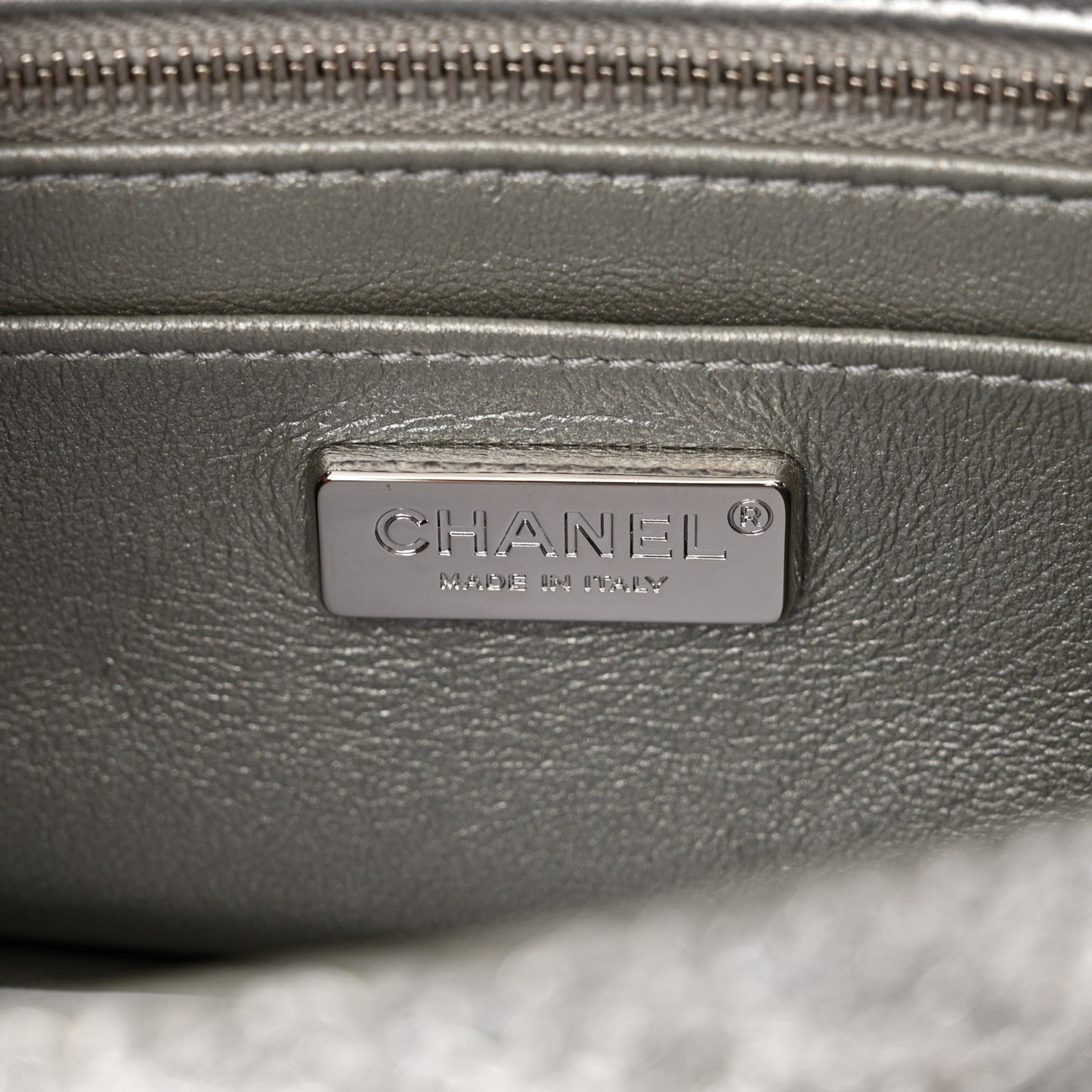 Metallic Woven Fabric Mini Rectangular Flap Silvery