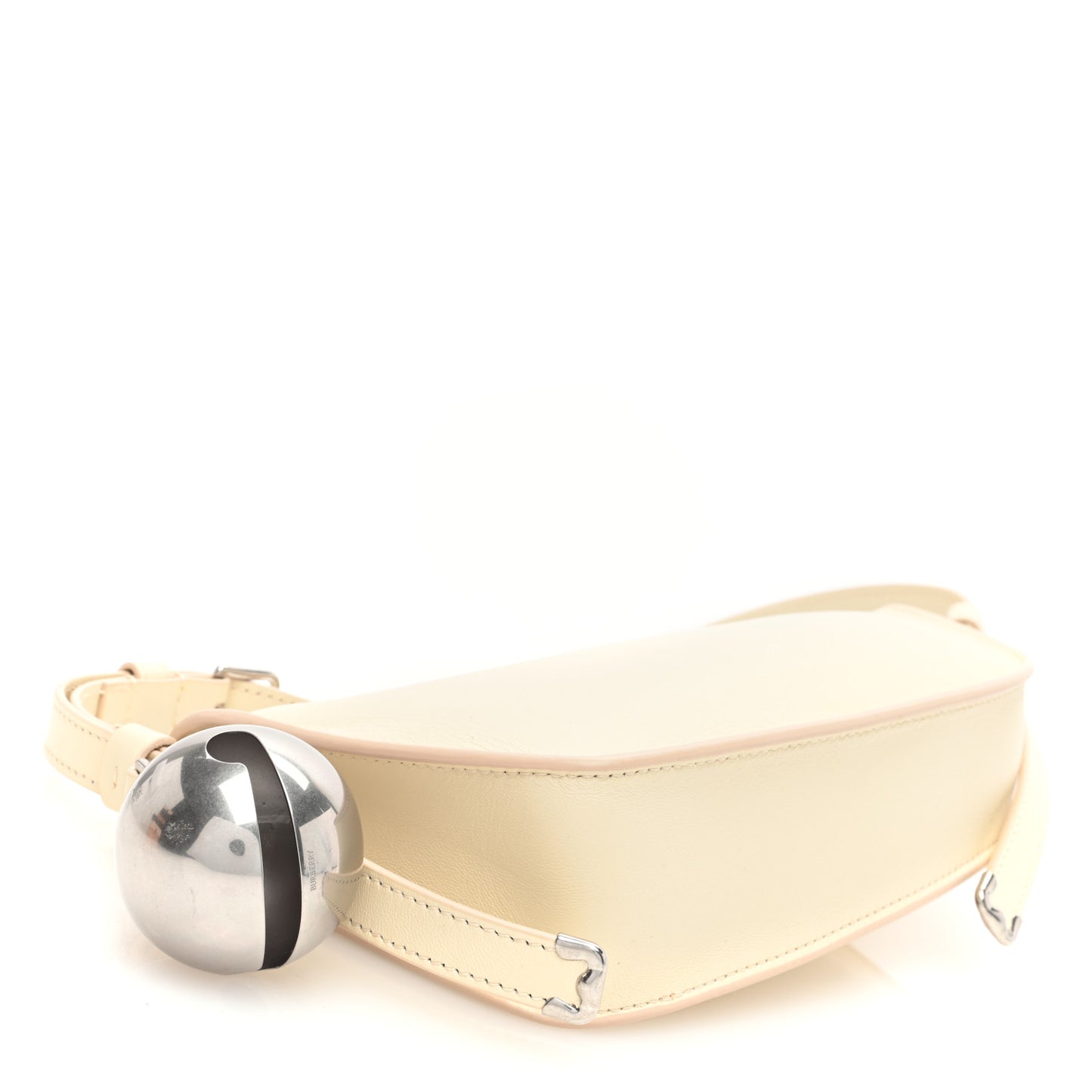 Calfskin Mini Shield Sling Bag Pearl