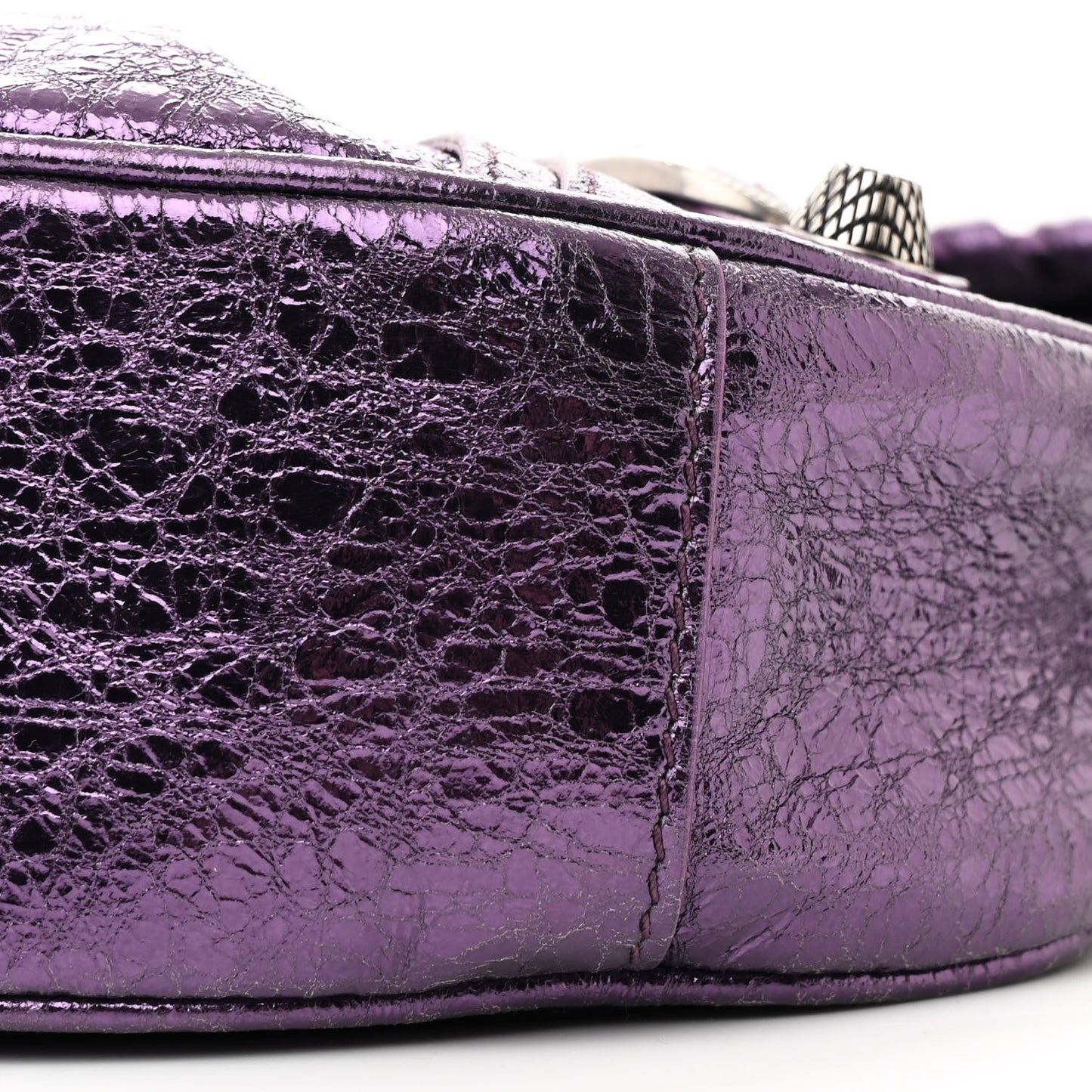Metallic Agneau Arena Le Cagole Shoulder Bag XS Met Mauve