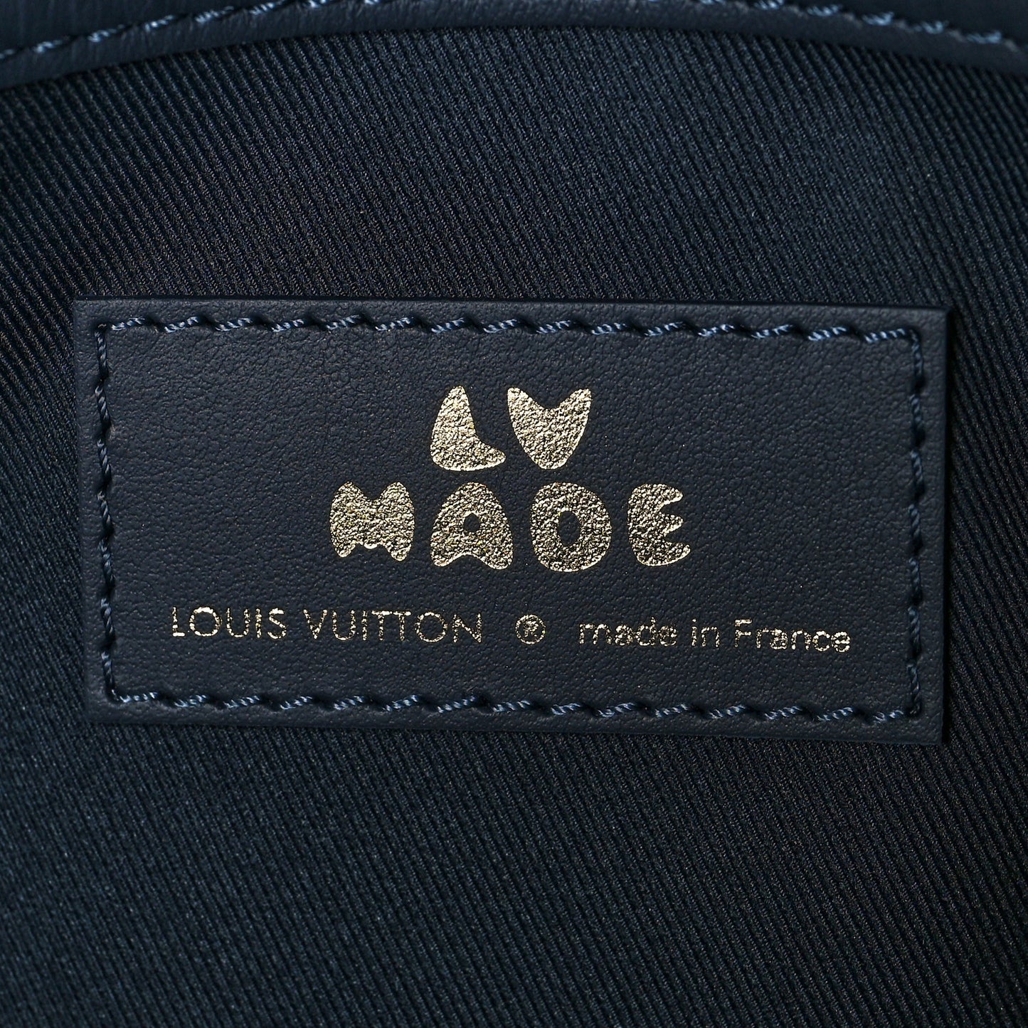 X NIGO Taurillon Monogram Denim Drip Keepall Bandouliere 50 Blue