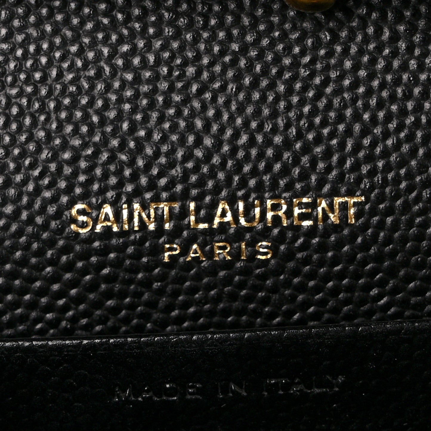 Grain De Poudre Matelasse Chevron Monogram Chain Wallet Black