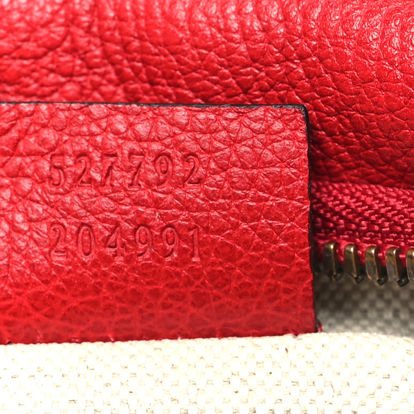 Grained Calfskin Logo Belt Bag Hibiscus Red