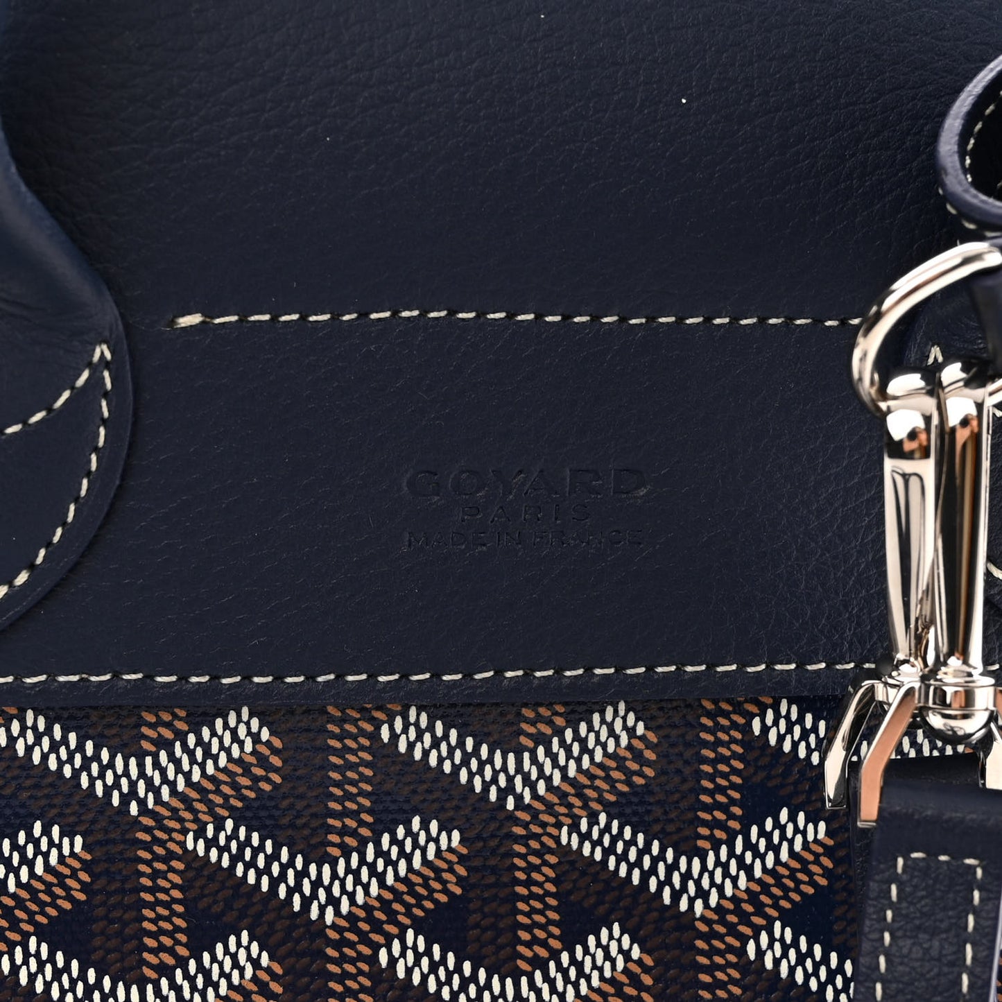 Goyardine Calfskin Mini Alpin Backpack Navy