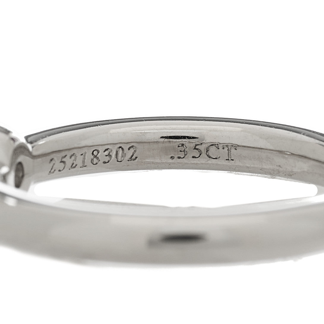 Tiffany Platinum Diamond .35ct Bezet Ring 50 5.5 6 of 8