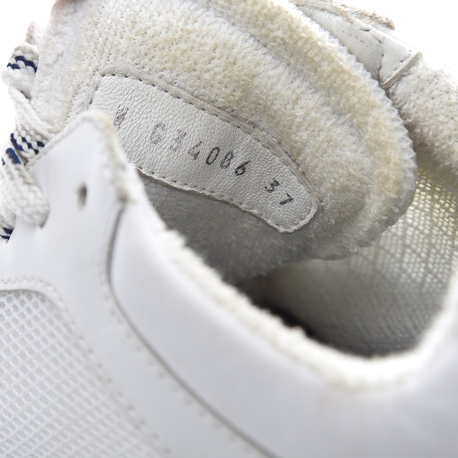 Chanel Lycra Womens CC Sneakers 37 White Black 5 of 9