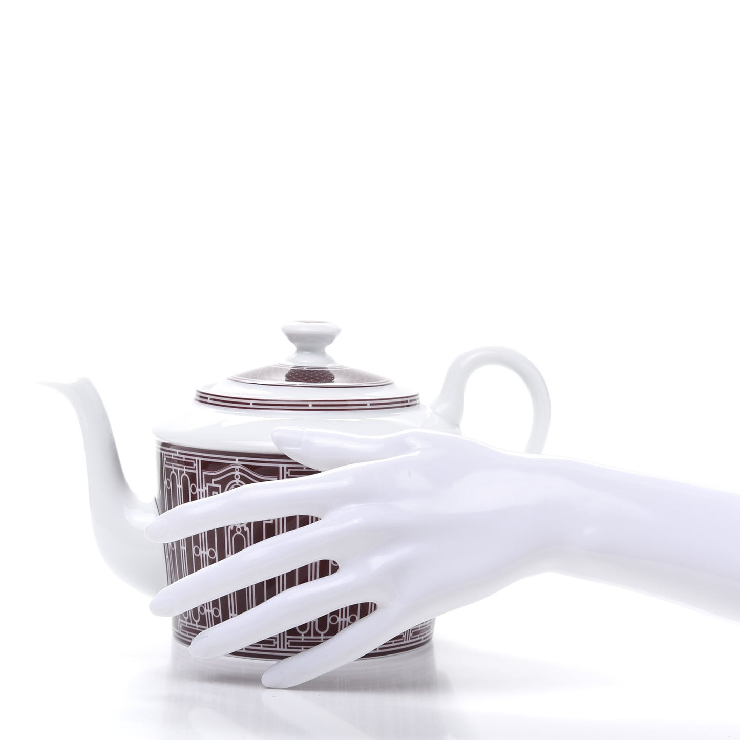 Porcelain H Deco Tea Set Rouge