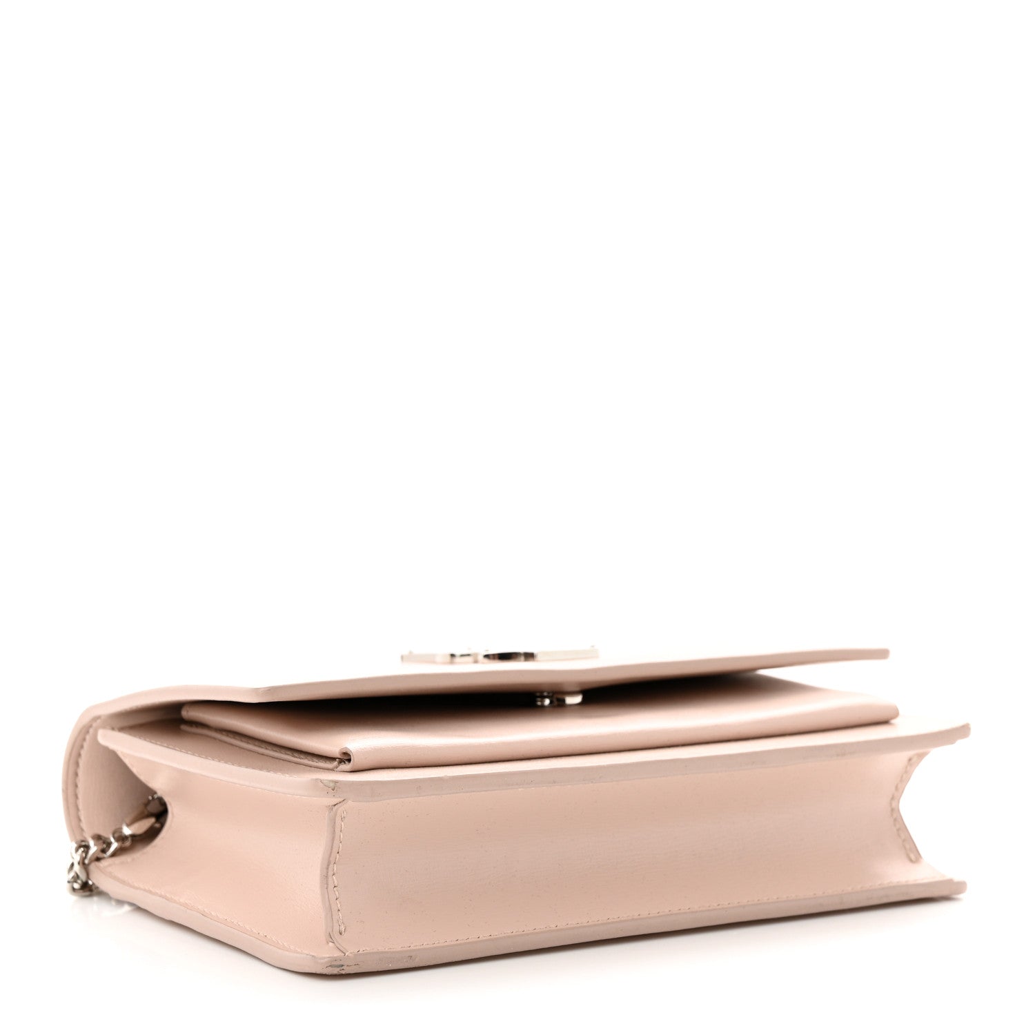 Saint Laurent Calfskin Monogram Sunset Top Handle Chain Wallet Light Pink 4 of 9
