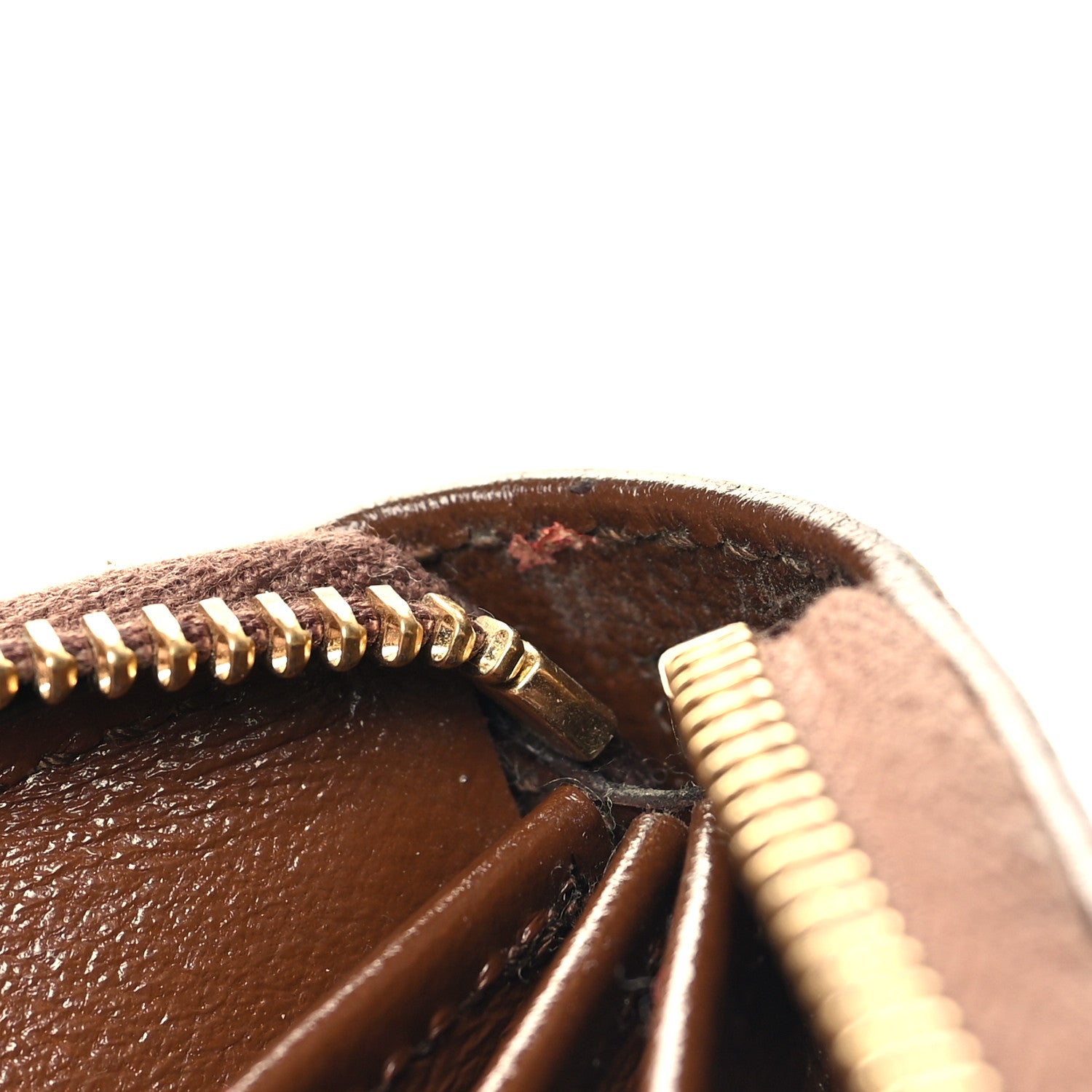 Gucci GG Supreme Monogram Azalea Calfskin Horsebit 1955 Zip Around Wallet Beige Ebony Brown Sugar 9 of 12