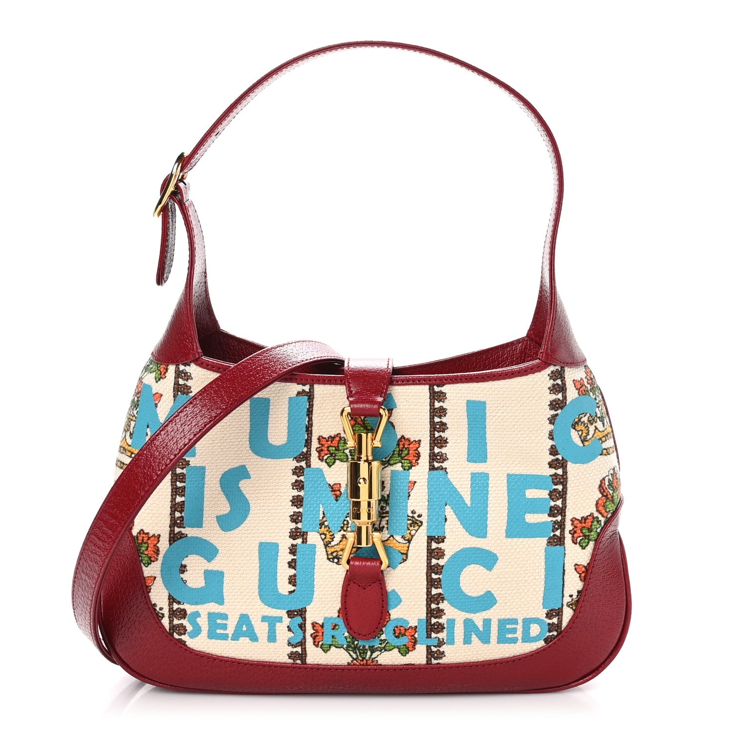 Canvas Calfskin 100 Centennial Music Small Jackie 1961 Hobo Ivory Red