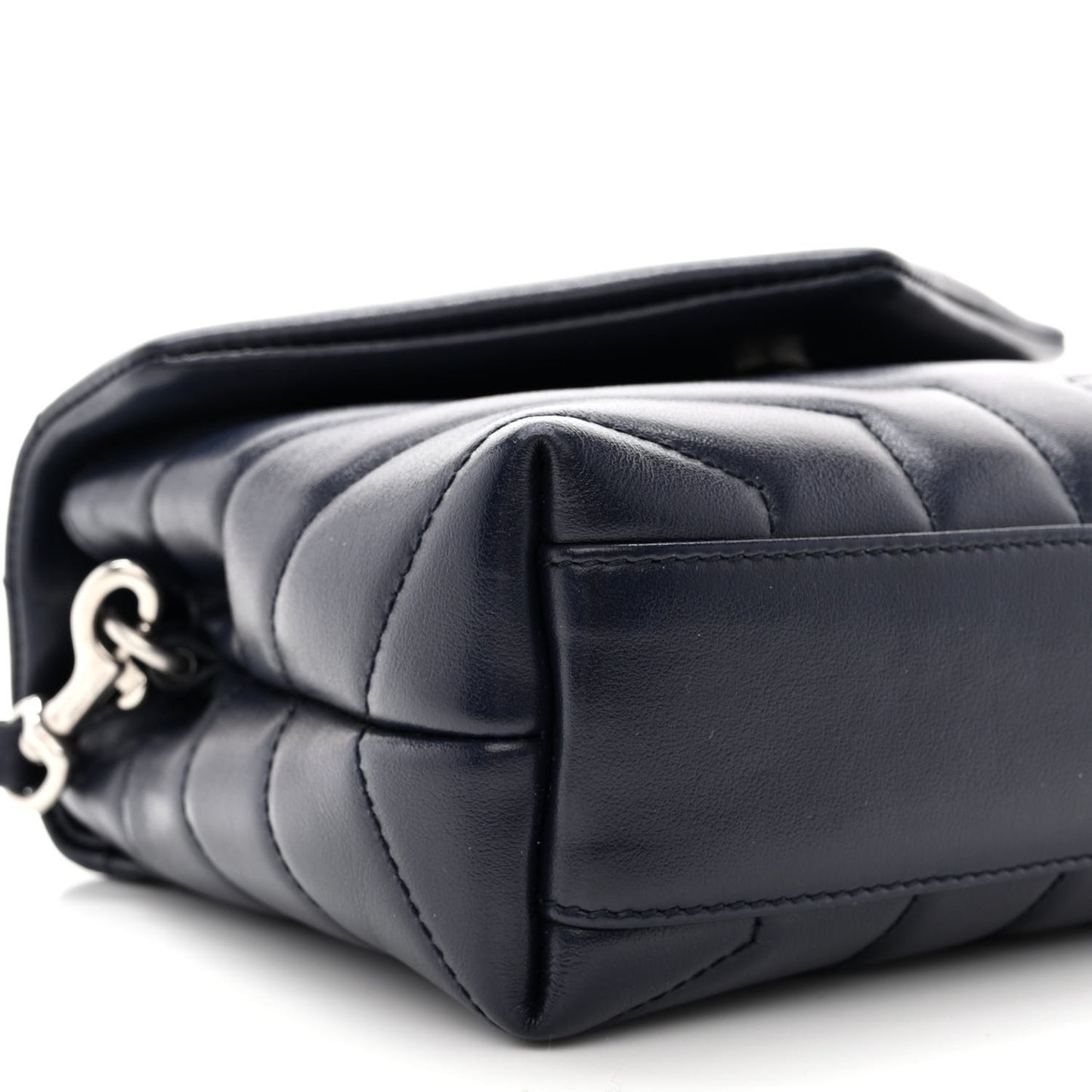 Calfskin Y Quilted Monogram Toy Loulou Chain Satchel Medium Blue
