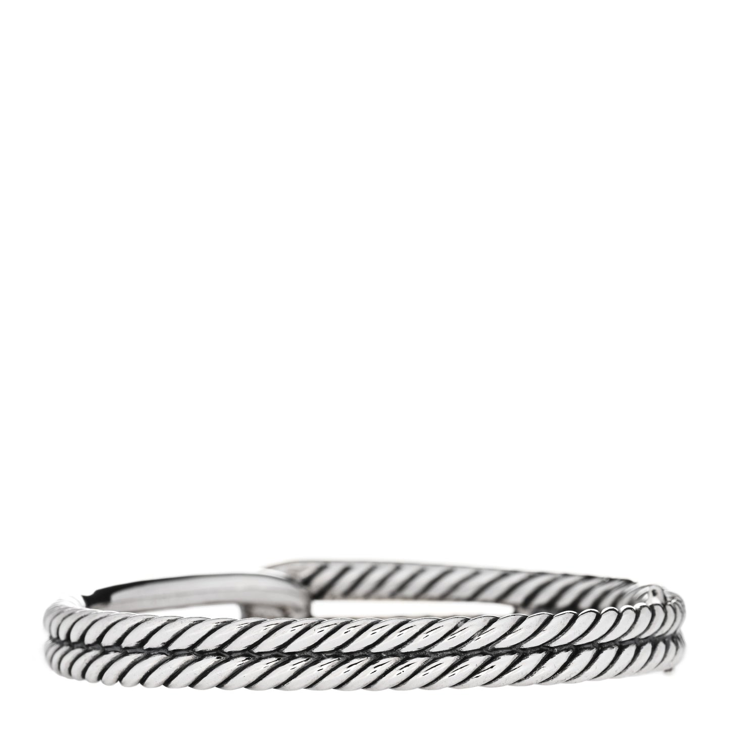Sterling Silver 18K Yellow Gold Diamond Single Loop Labyrinth Bracelet