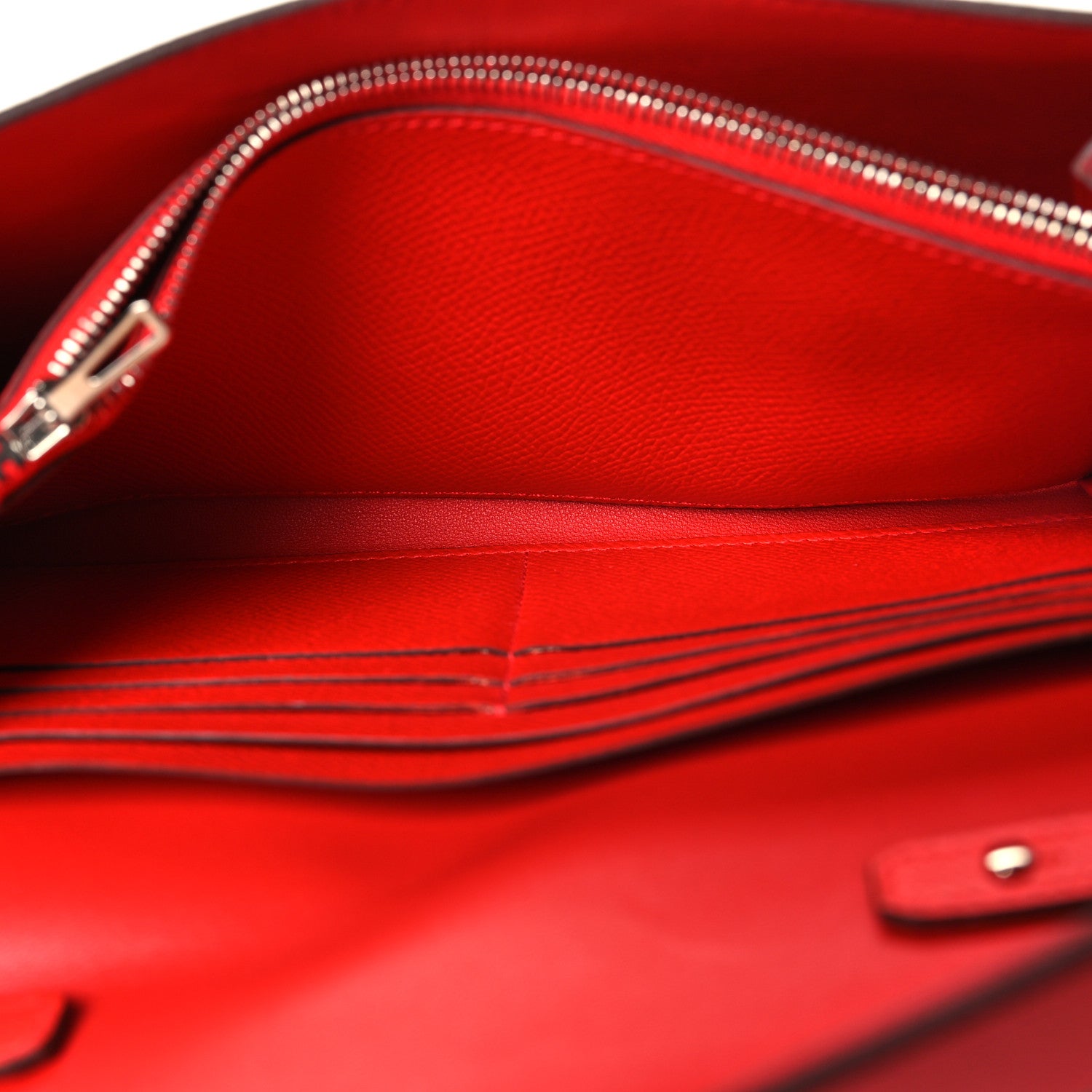 Hermes Epsom Enamel Constance Wallet To Go Rouge De Coeur Rubis 6 of 11