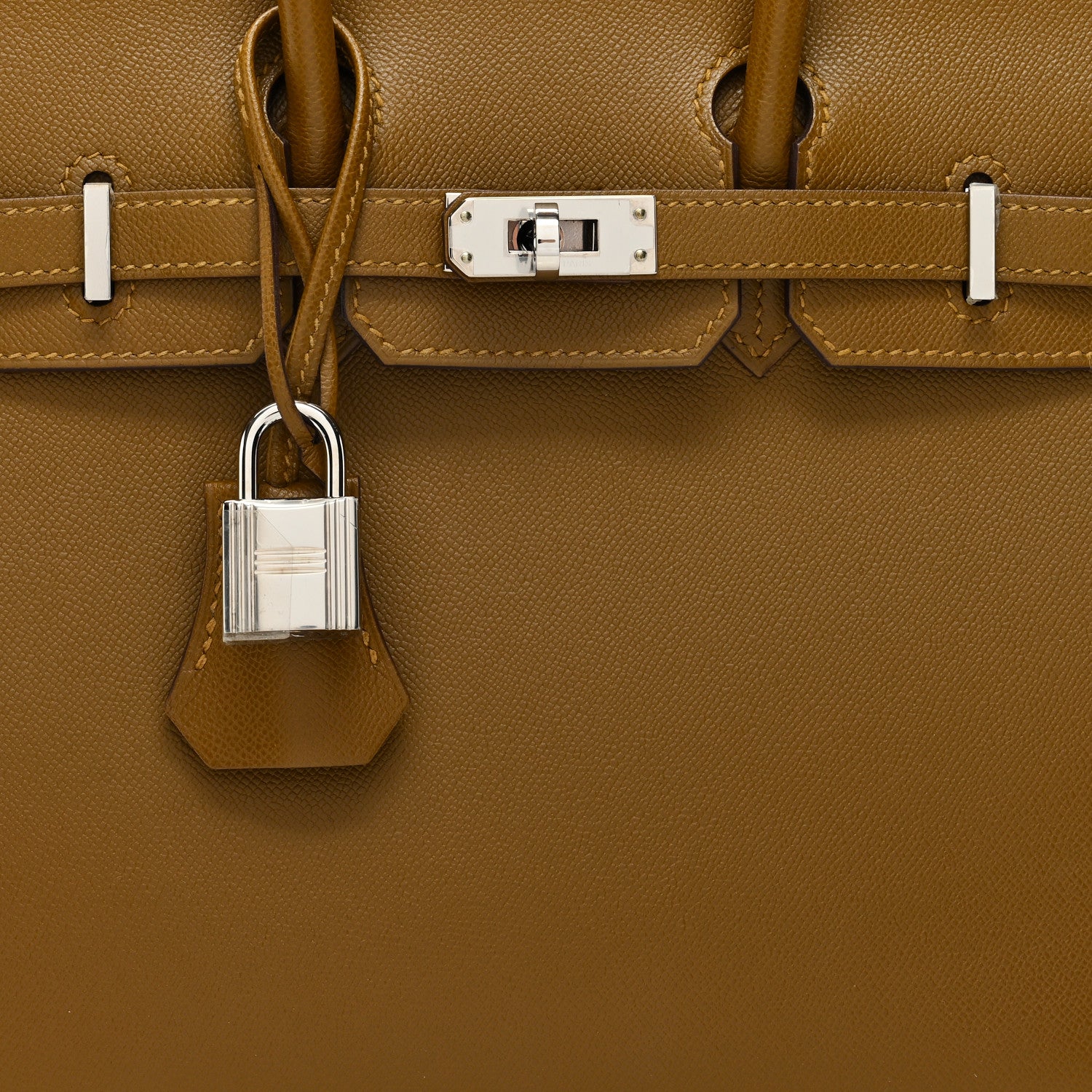 Hermes Madame Calfskin Birkin Sellier 25 Bronze Dore 8 of 10