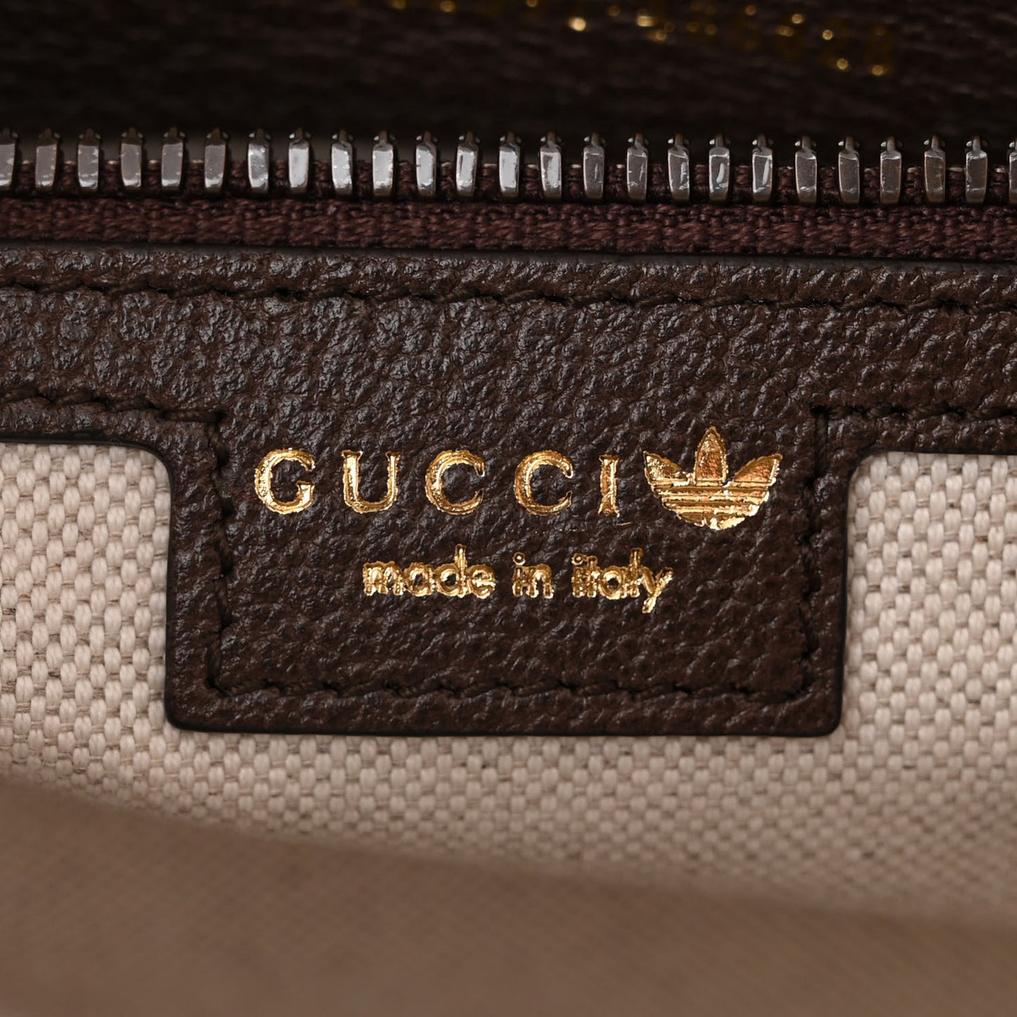 X ADIDAS Crystal Vintage Monogram Textured Dollar Calfskin Web Trefoil Logo Mini Bowling Bag Mid Natural Nut Off White New Acero