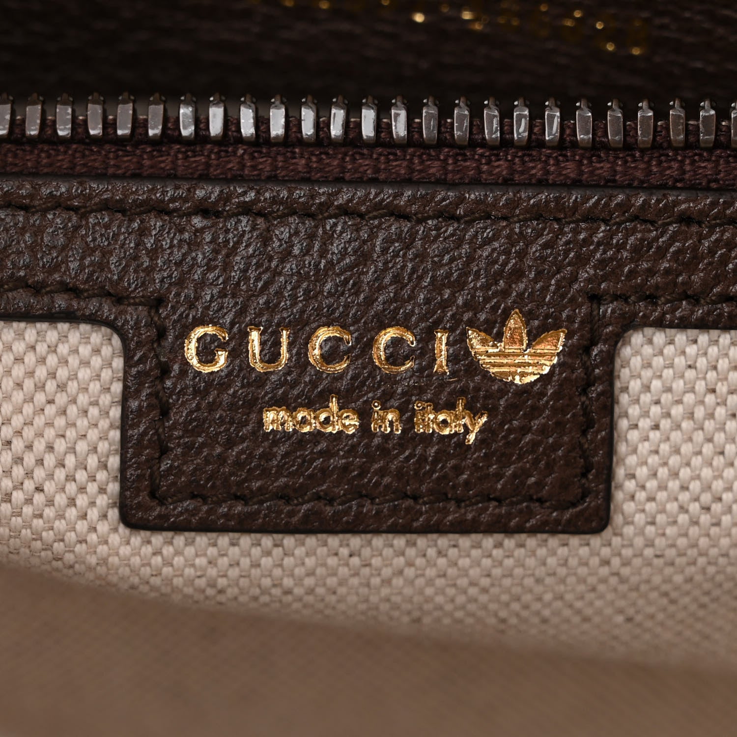 Gucci X ADIDAS Crystal Vintage Monogram Textured Dollar Calfskin Web Trefoil Logo Mini Bowling Bag Mid Natural Nut Off White New Acero 6 of 10
